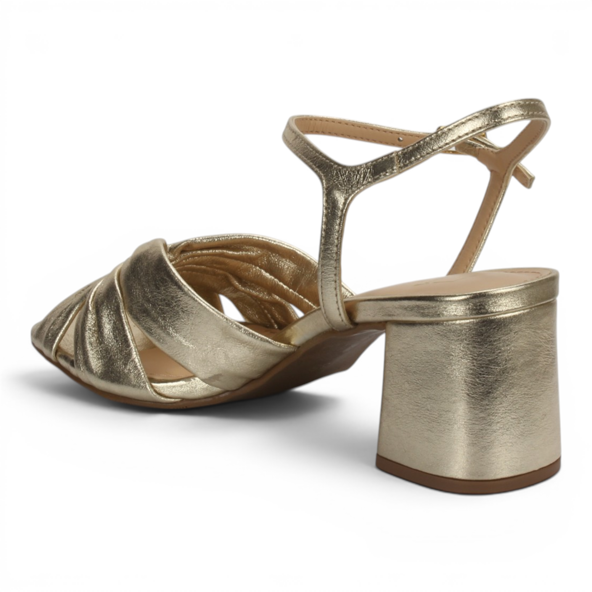 Bruno Menegatti Holly Leather Dress Sandal - Light Gold