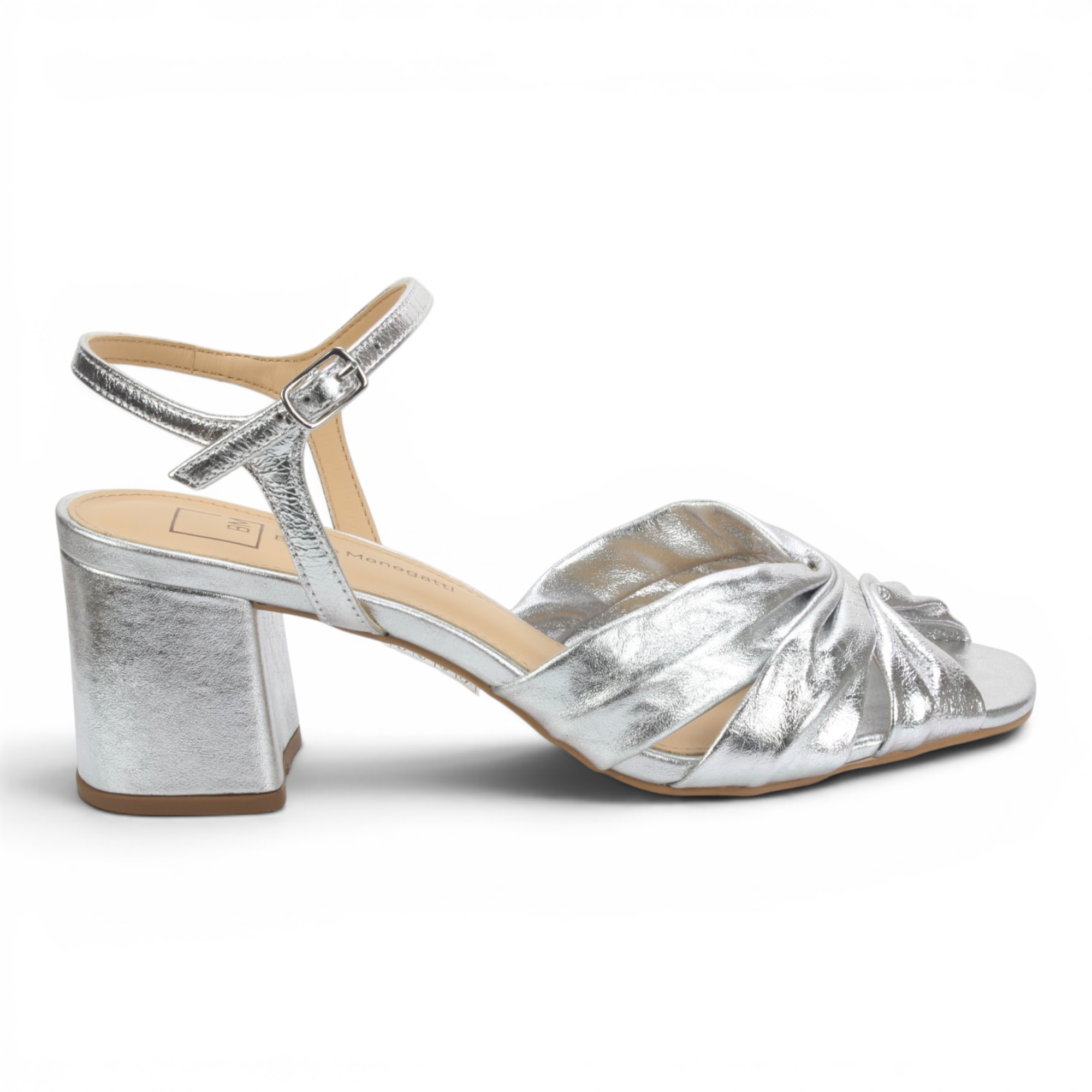 Bruno Menegatti Holly Leather Dress Sandal - Silver