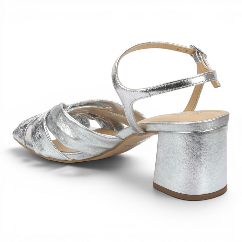 Bruno Menegatti Holly Leather Dress Sandal - Silver