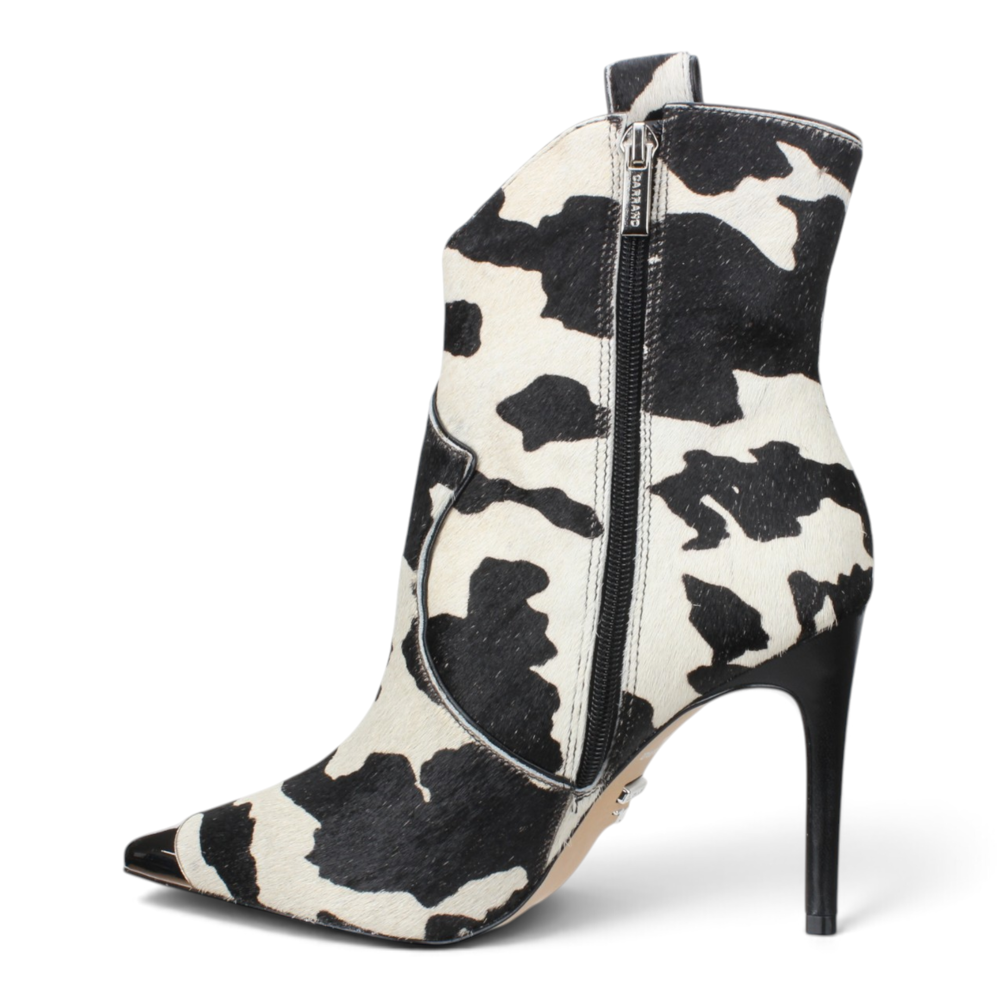 Carrano Amelia Western Designer Boot w/Calf Hair - White/Black
