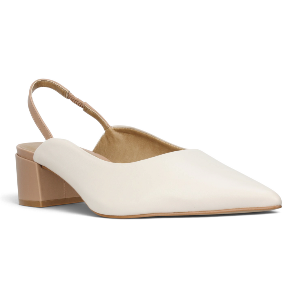 Carrano Heidi Leather Slingback Pump - Latte/Toast