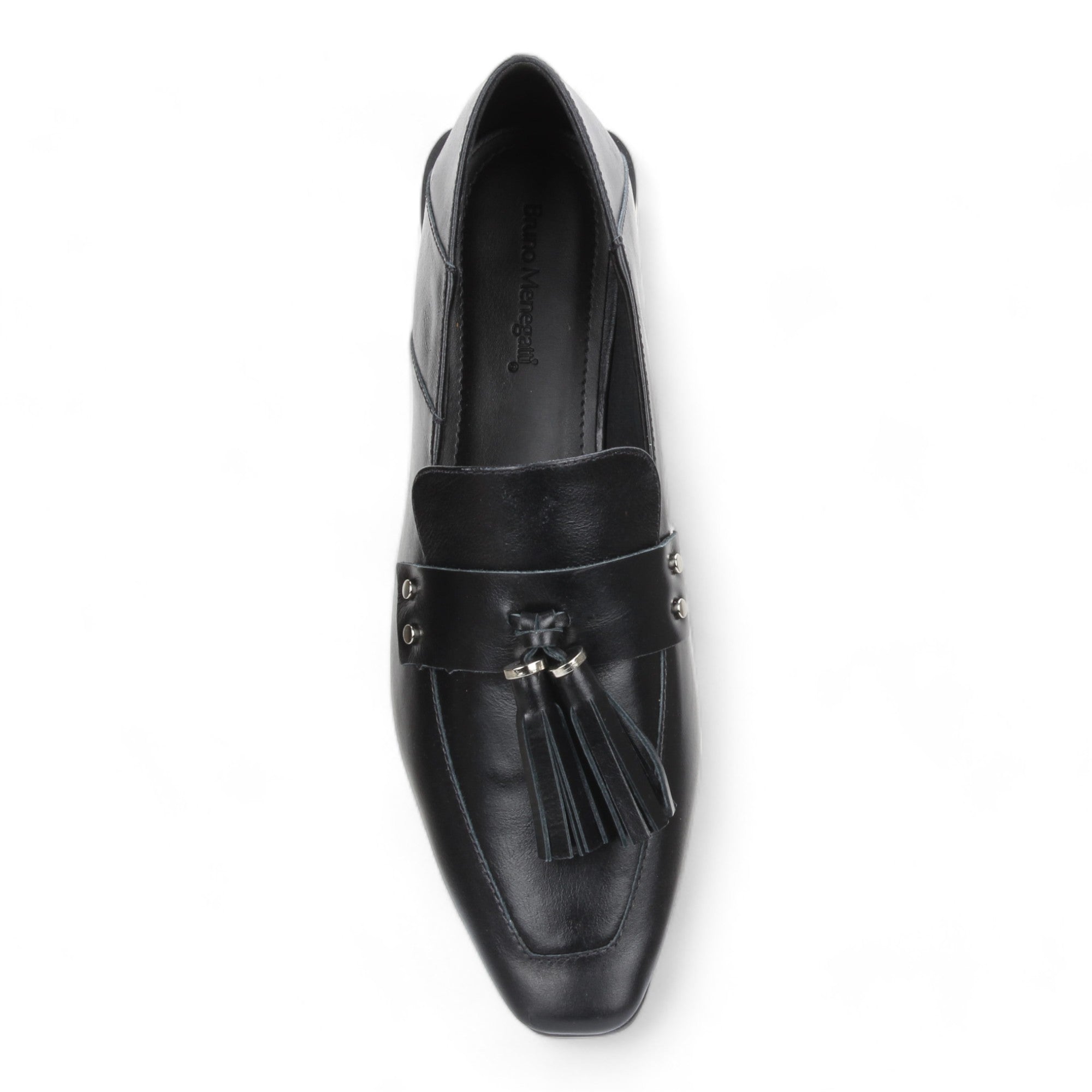 Bruno Menegatti Leather Loafer w/ Tassels - Black