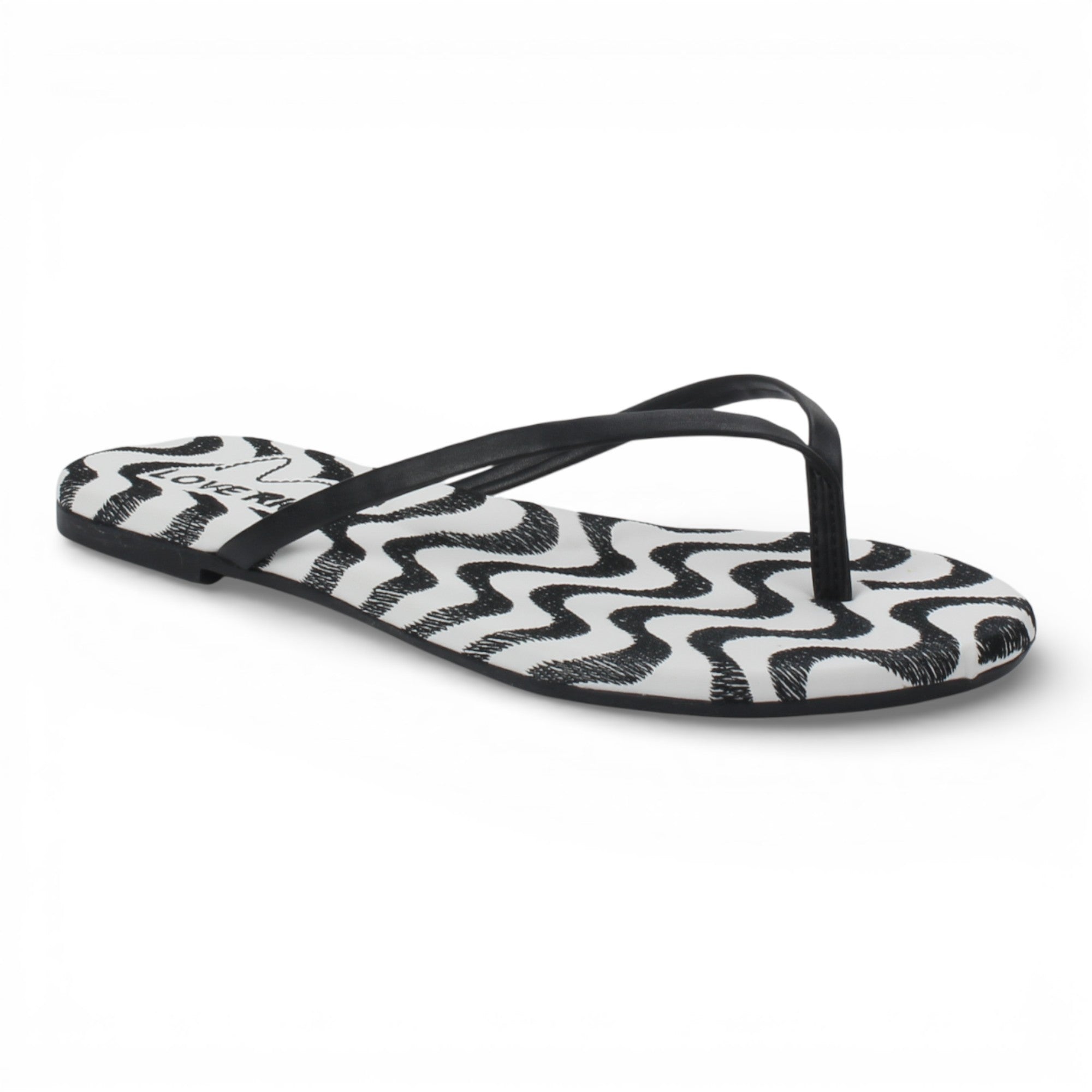 Love Rio Seaside Copacabana Thong Flat Sandal - Black