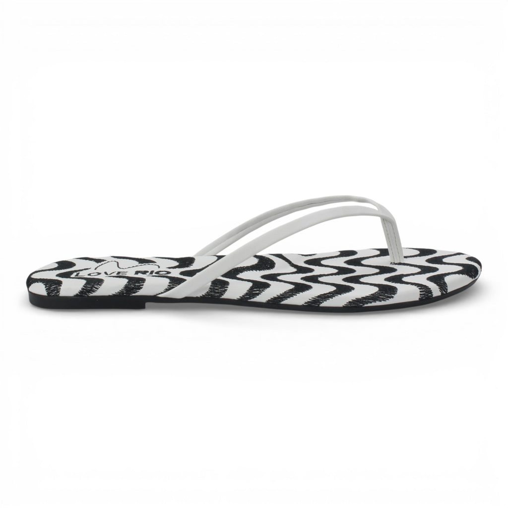 Love Rio Seaside Copacabana Thong Flat Sandal - White