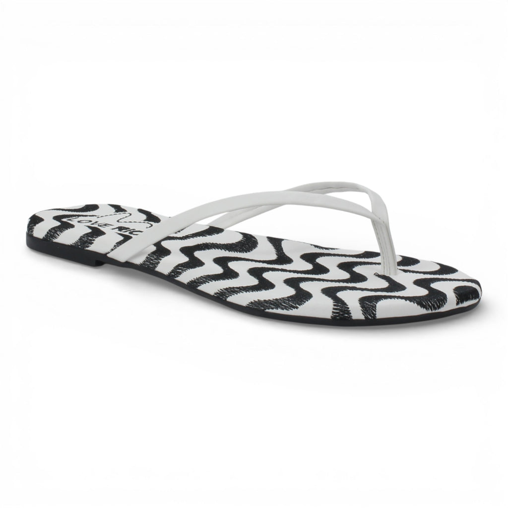 Love Rio Seaside Copacabana Thong Flat Sandal - White