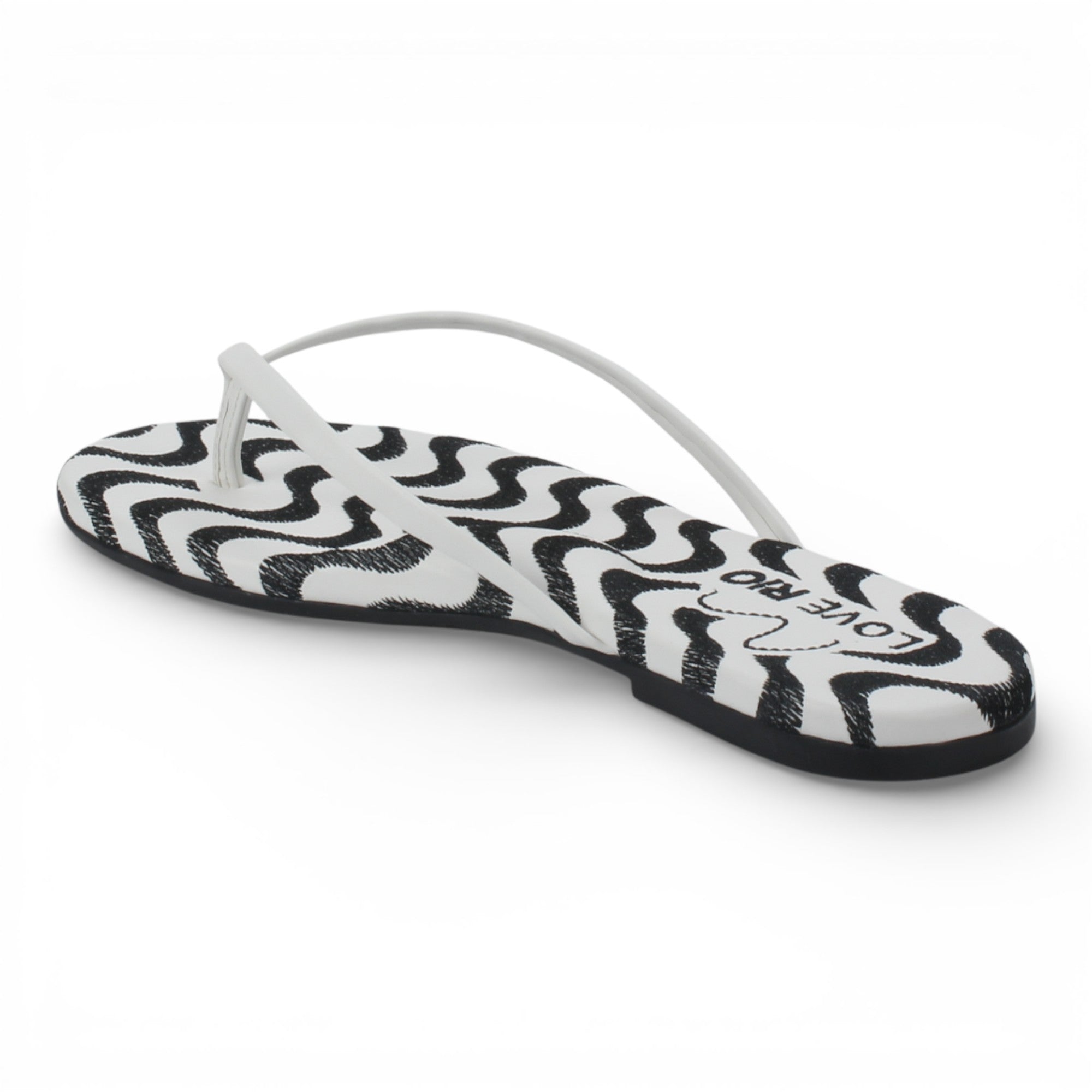Love Rio Seaside Copacabana Thong Flat Sandal - White
