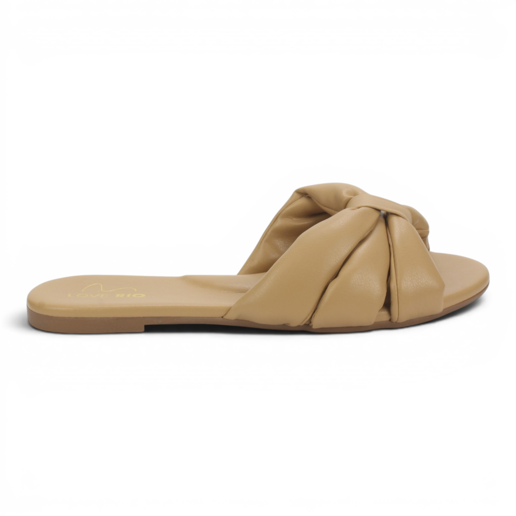 Love Rio Seaside Buzios Flat Slide Sandal - Tan