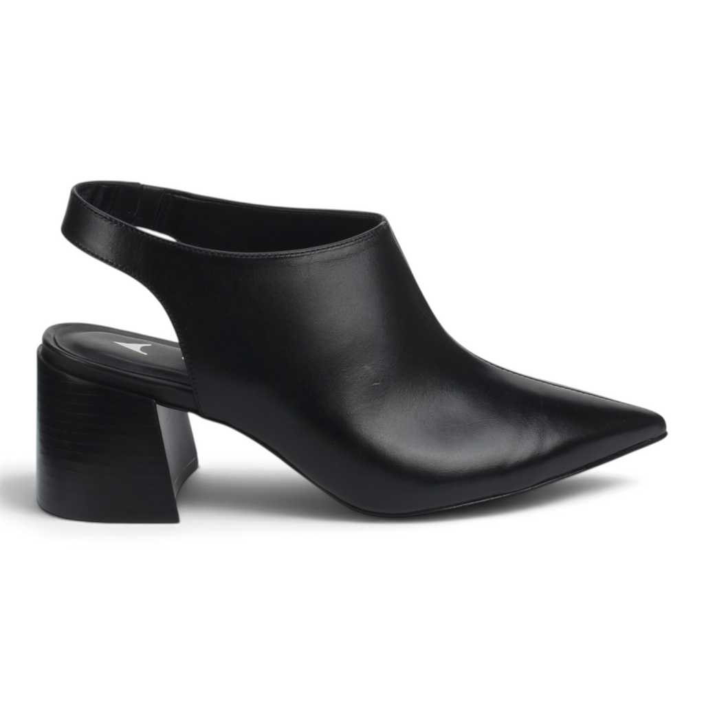Carrano Leather Slingback Mule - Black