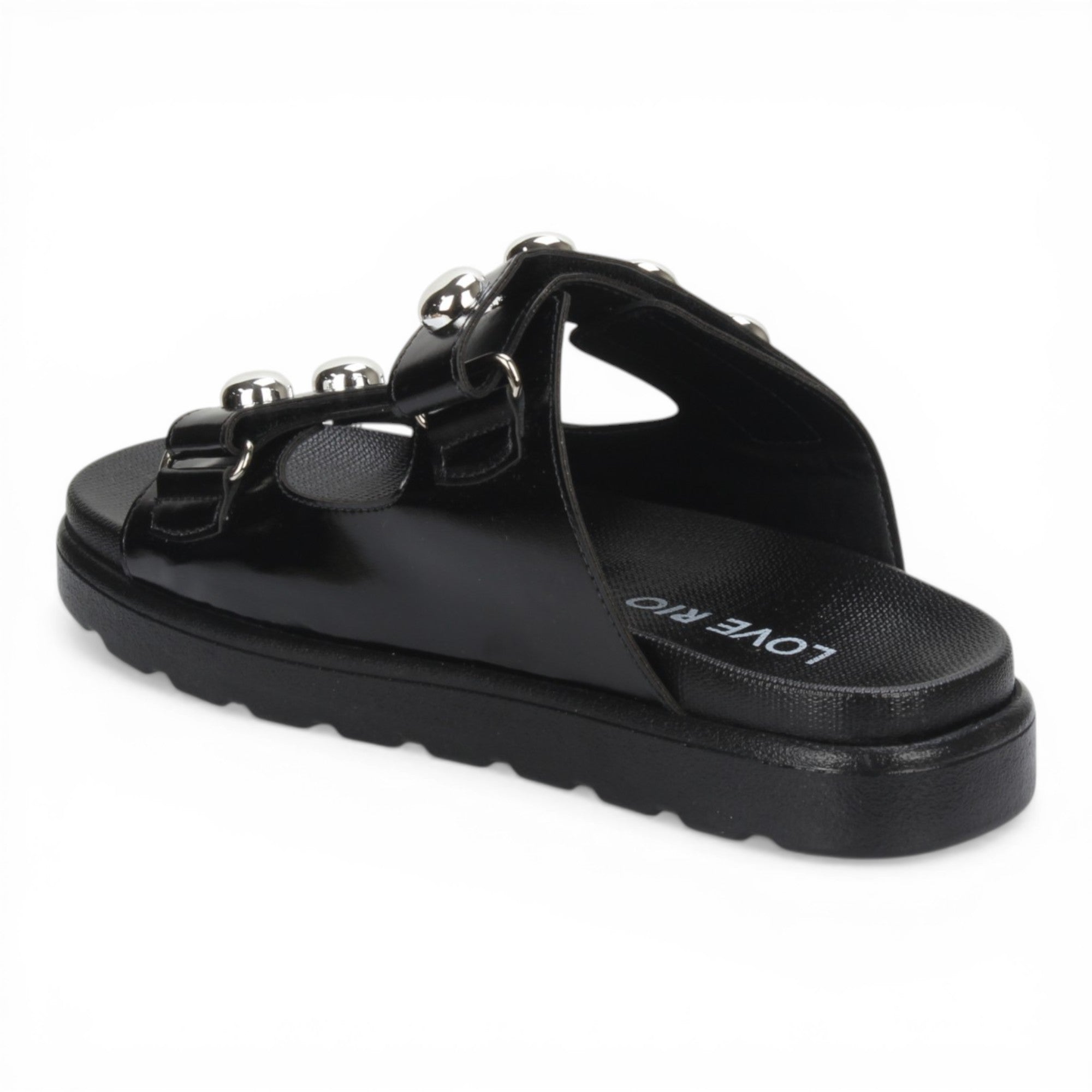 Love Rio Barra Seaside Studded Sandal - Black
