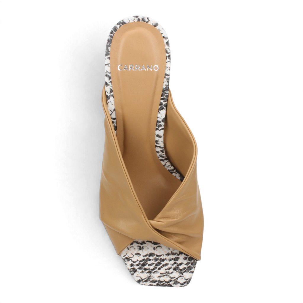 Carrano Sage Slide Leather Sandal-Viper Croissant