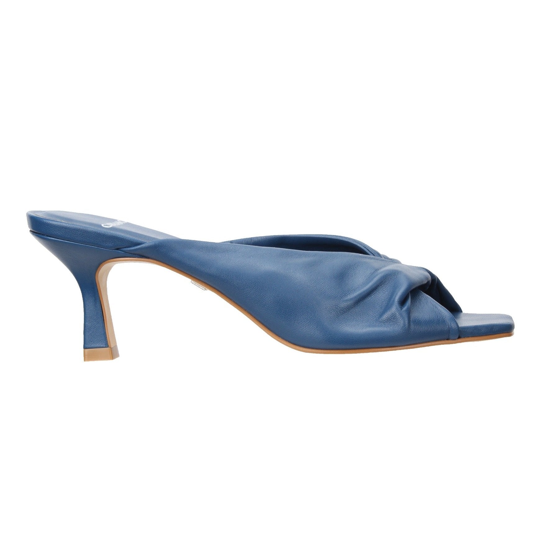 Carrano Sage Slide Leather Sandal-Navy