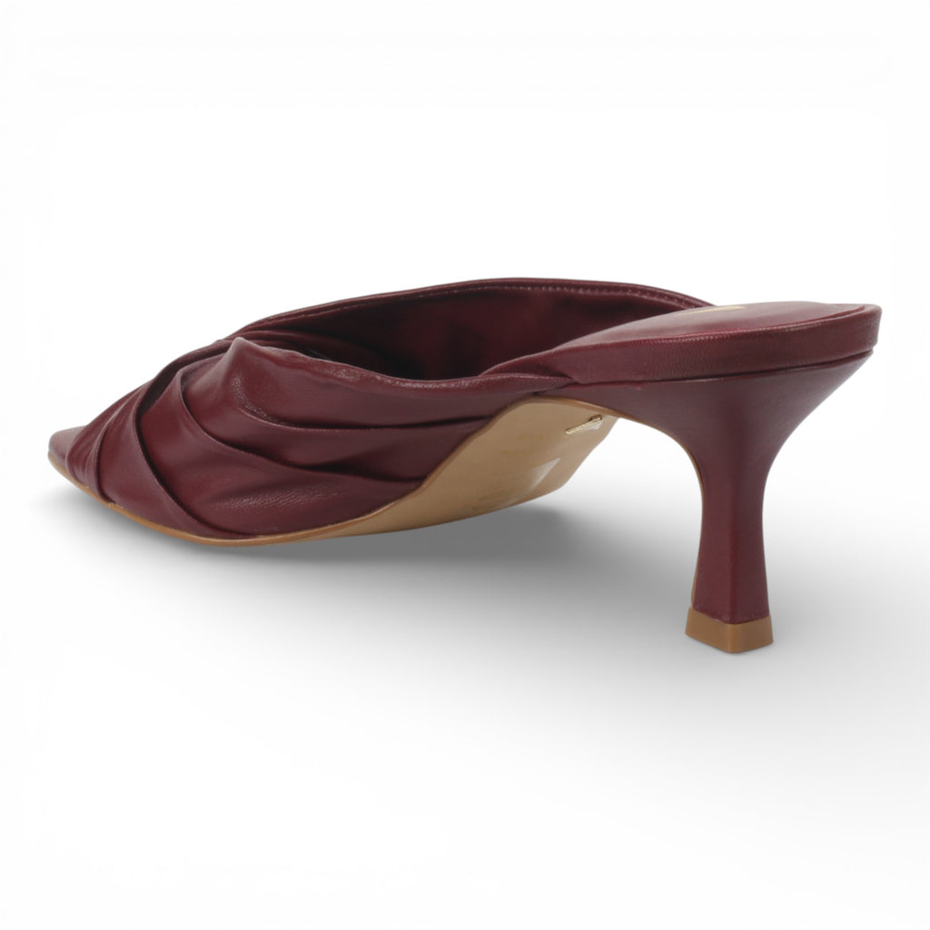 Carrano Sage II Leather Mule Slide Sandal - Merlot