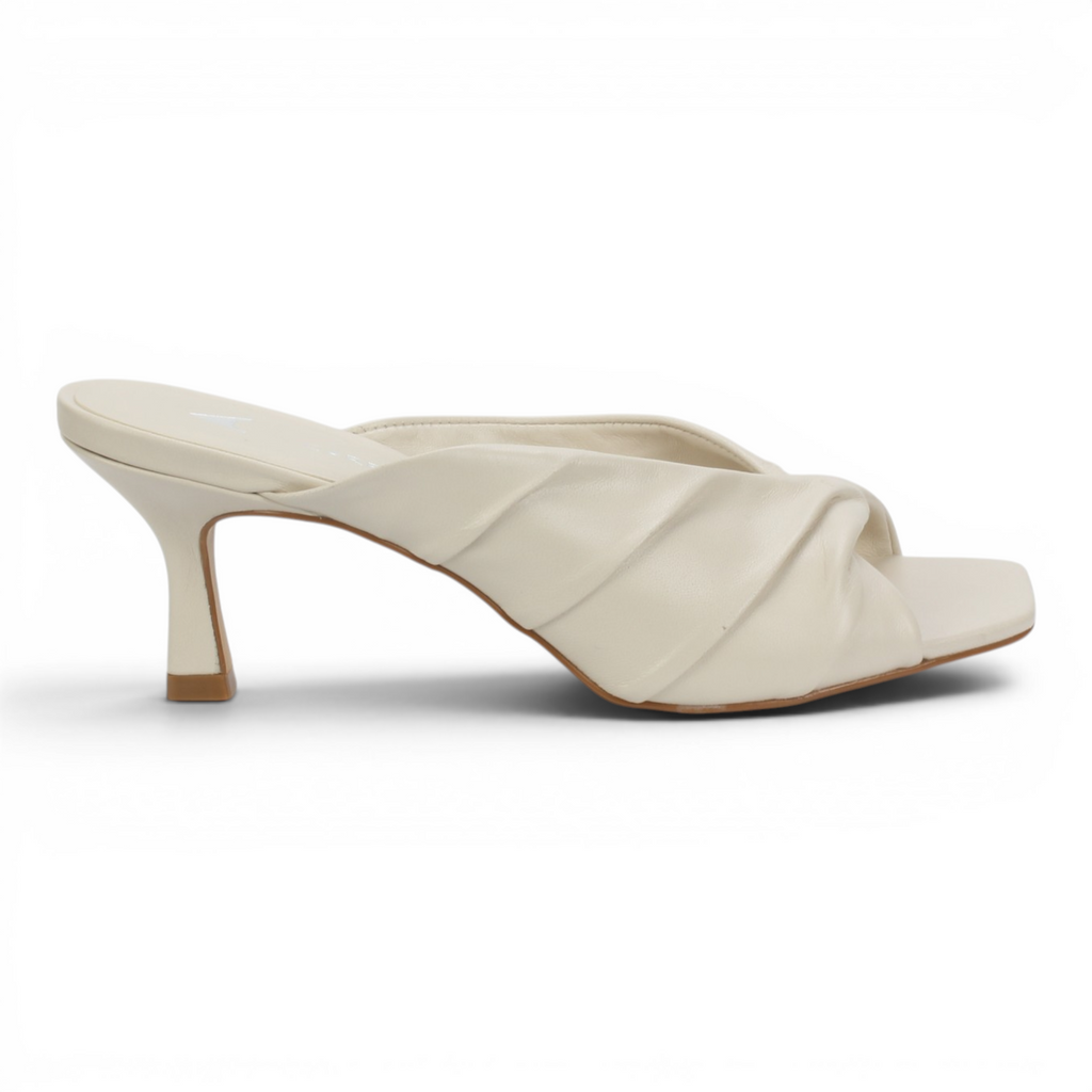 Carrano Sage II Leather Mule Slide Sandal - Milk