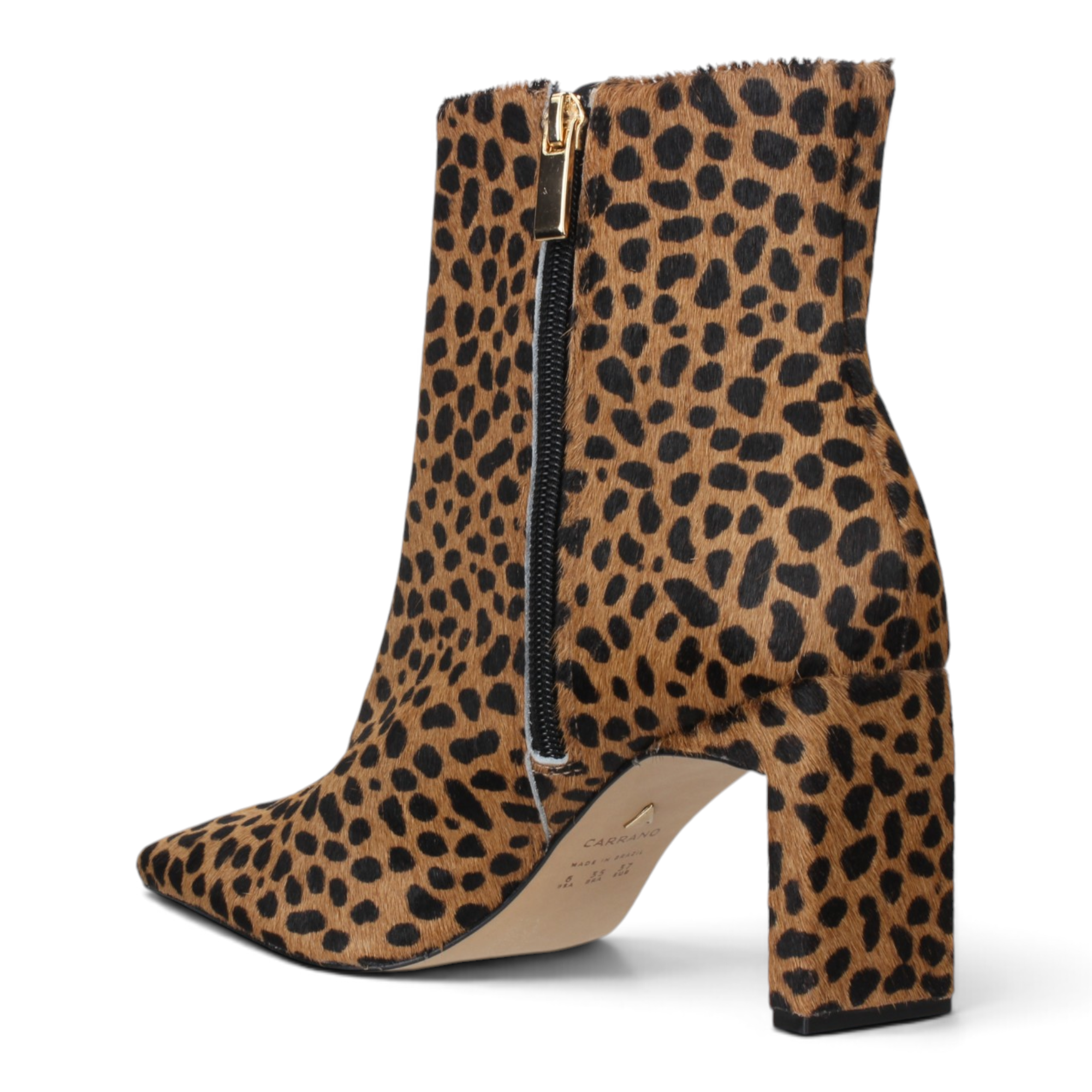 Carrano Abigail Fur/Leather Dress Boot - Cheetah