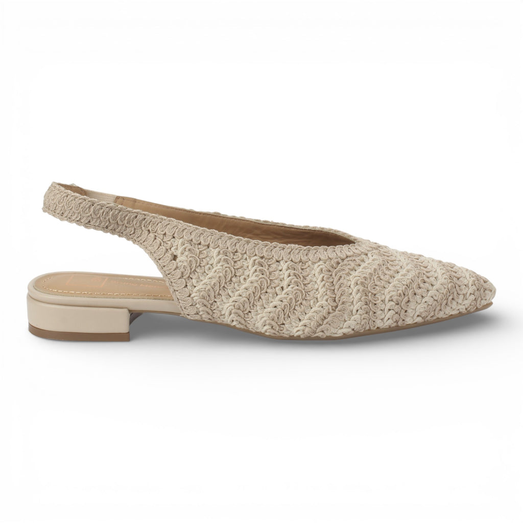 Bruno Menegatti Jenny Crochet Slingback - Cream / Nude