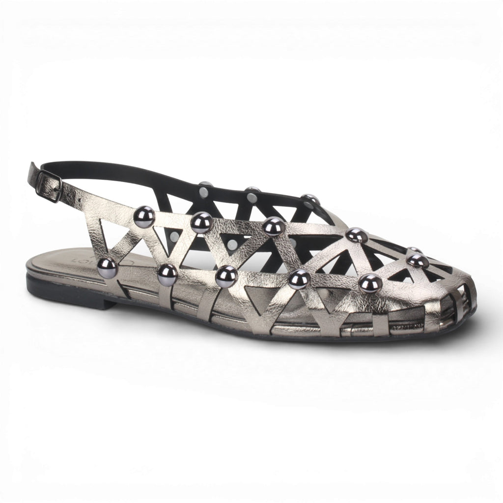 Love Rio Noura Studded Flat - Pewter