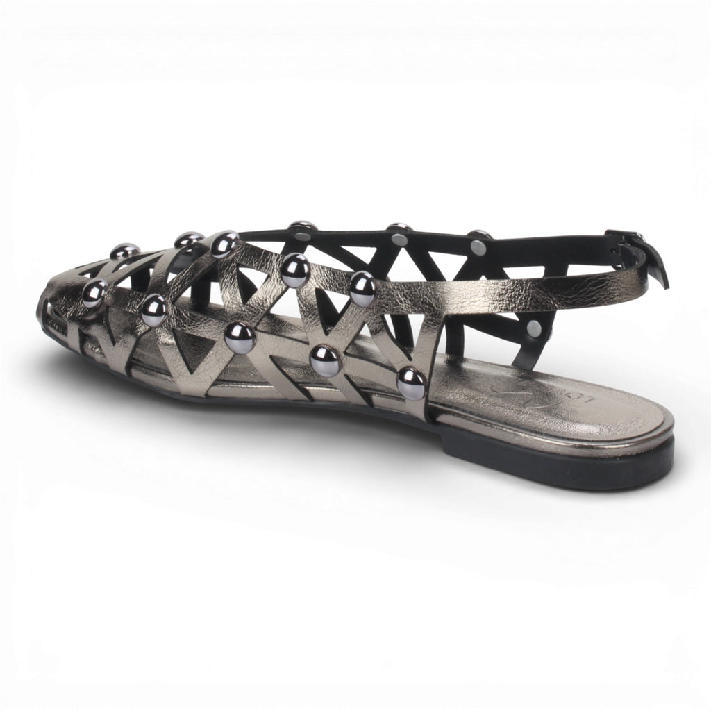 Love Rio Noura Studded Flat - Pewter