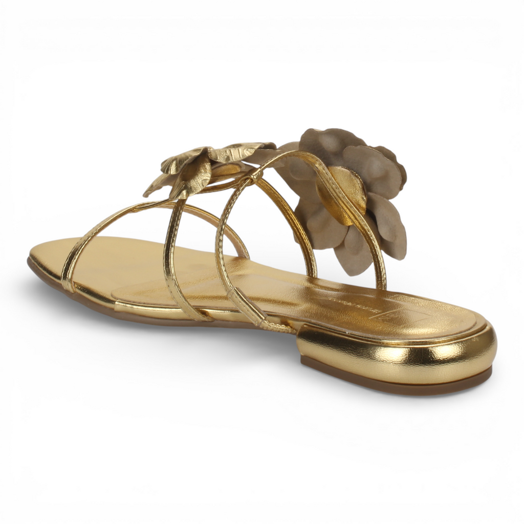 Bruno Menegatti Bloom Slide Sandal Flower - Champagne Gold