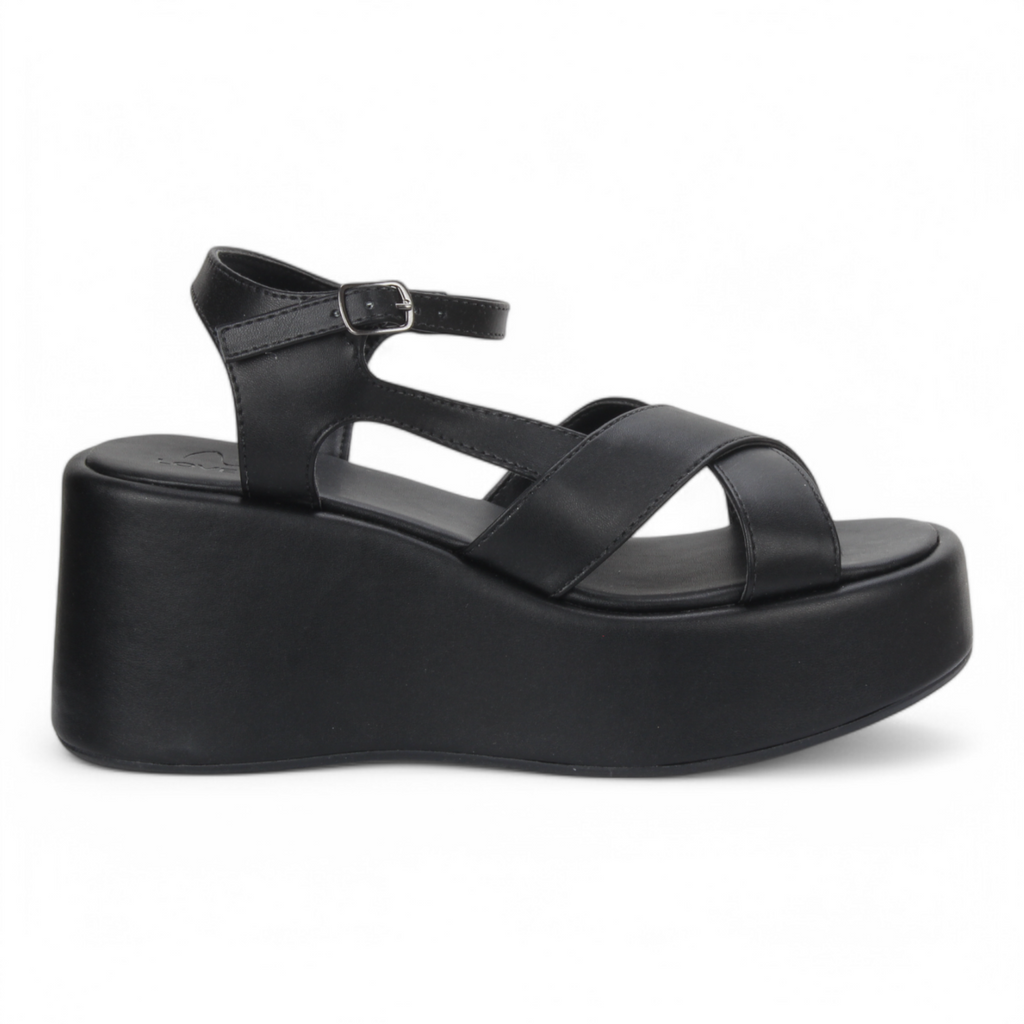 Love Rio Alto Wedge Sandal - Black