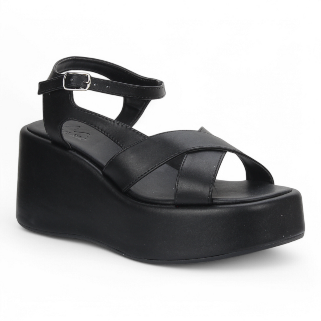 Love Rio Alto Wedge Sandal - Black