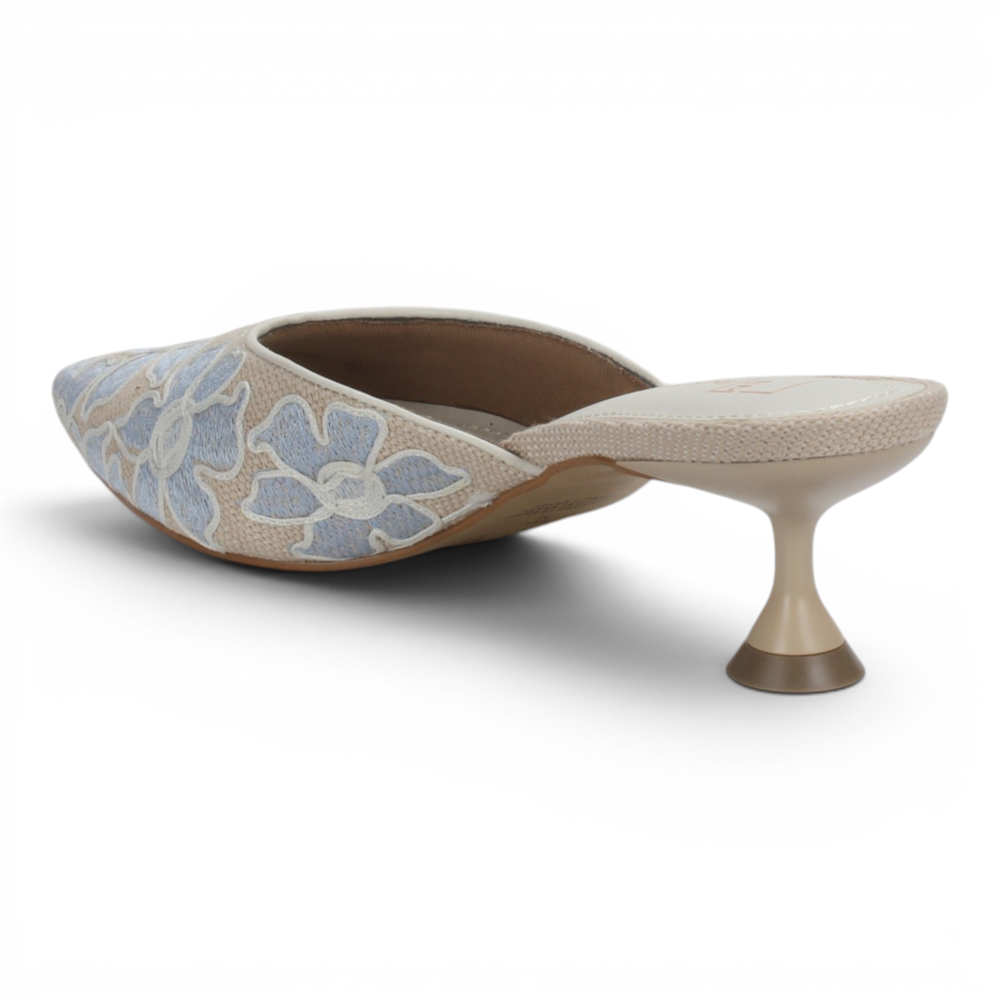 Bruno Menegatti Tabitha Embroidered Mule - Blue