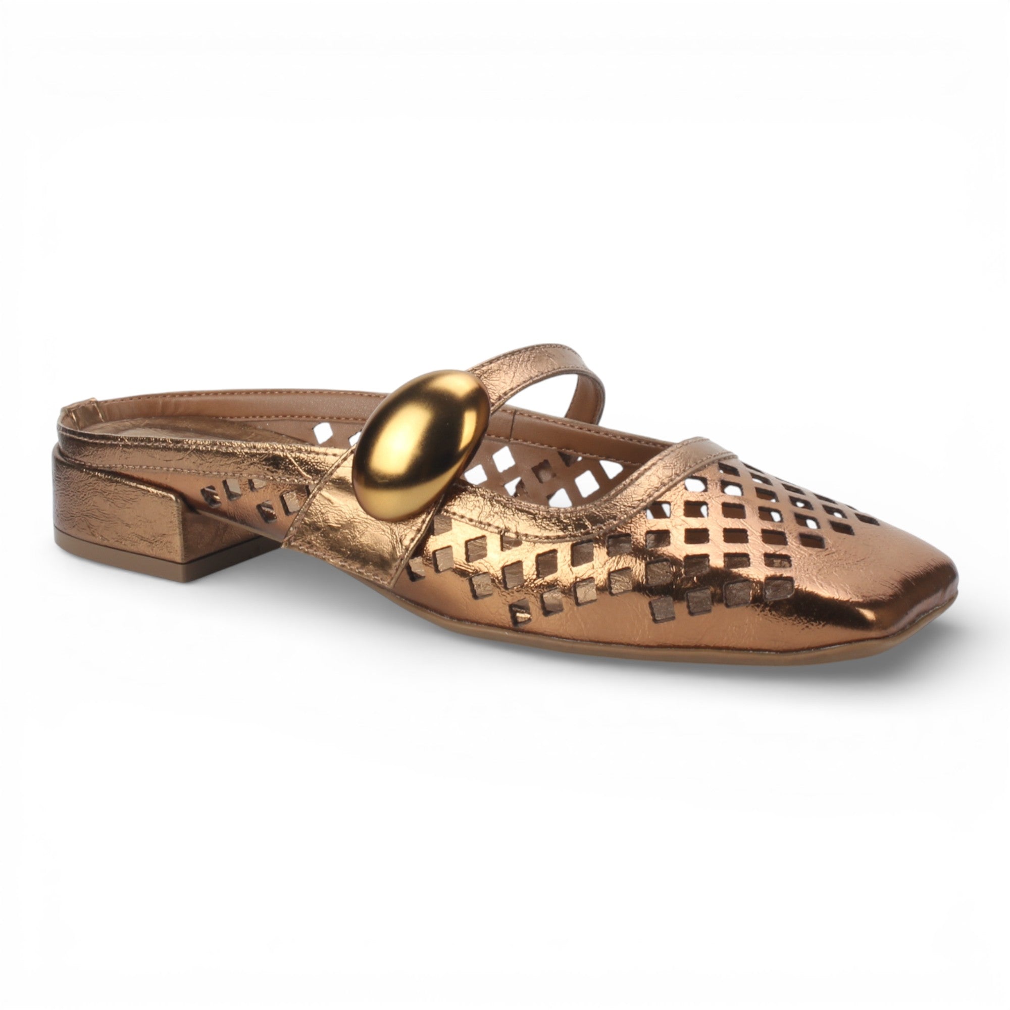 Bruno Menegatti Remi Perforated Mule - Bronze