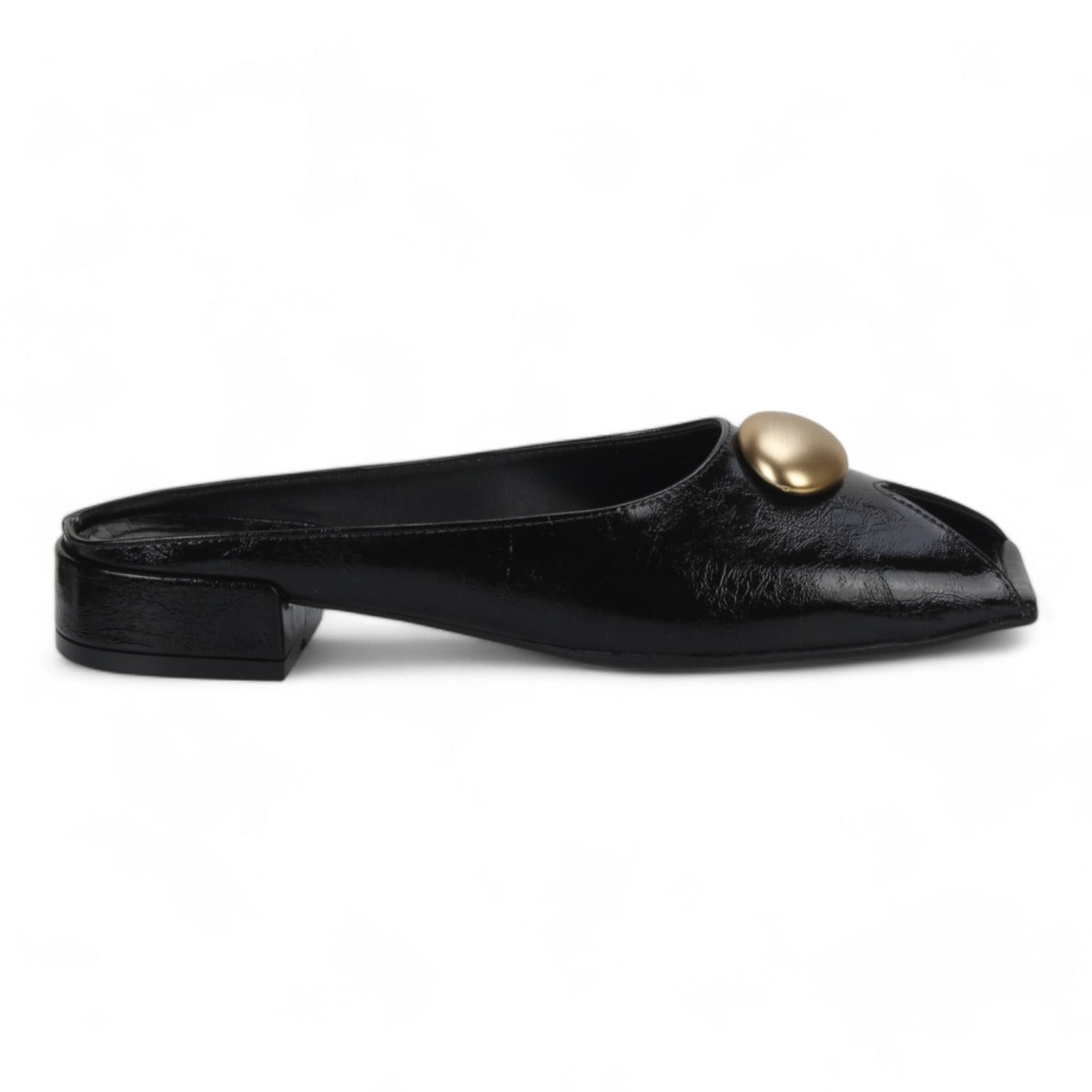 Bruno Menegatti Orly Peep toe Mule Patent Leather - Black