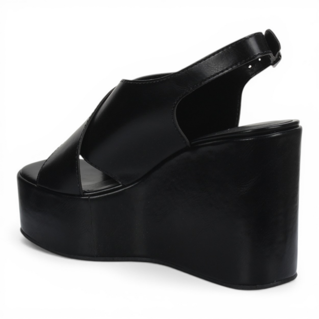 Love Rio Zaza Wedge Sandal - Black