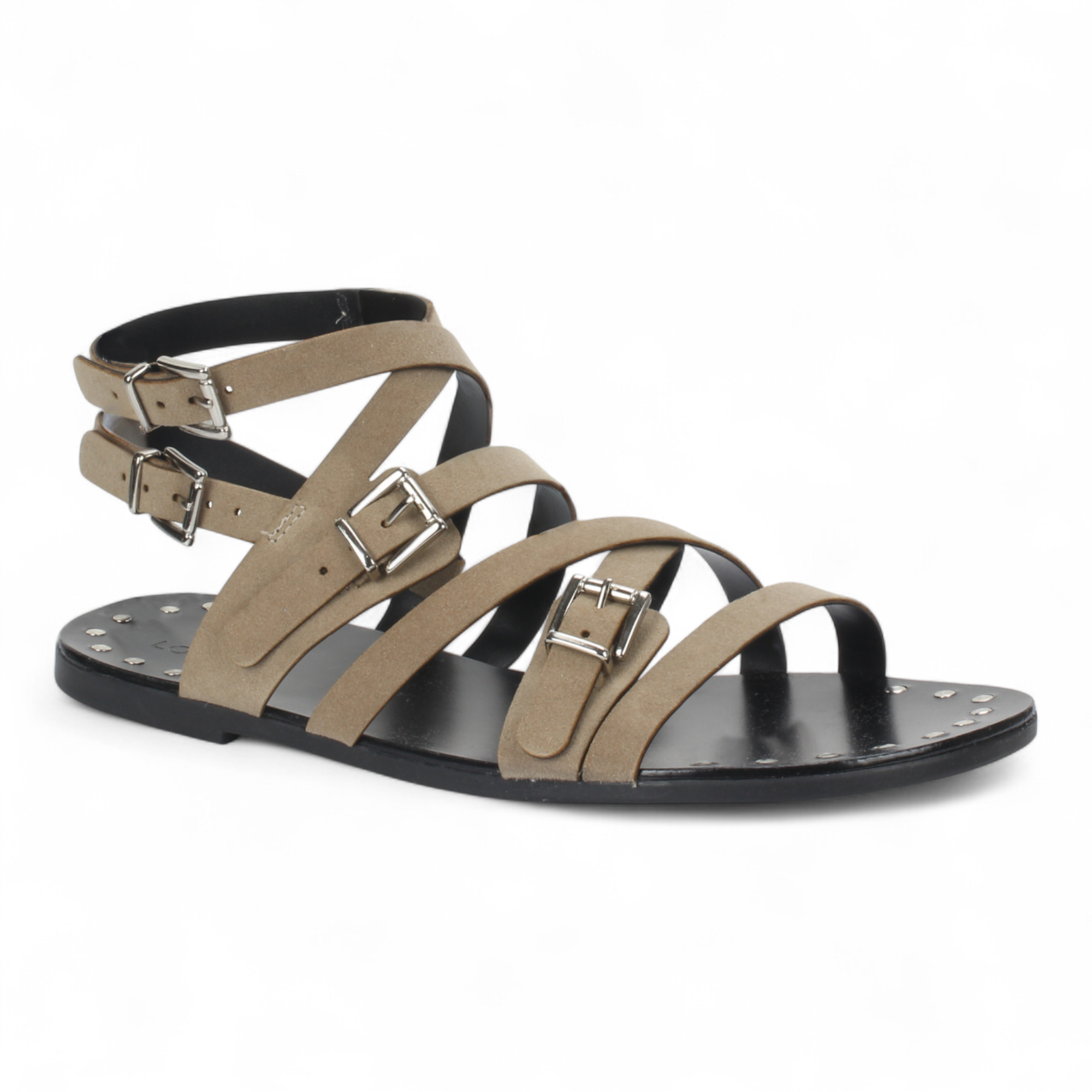 Love Rio Leire Flat Sandal Suede - Mushroom