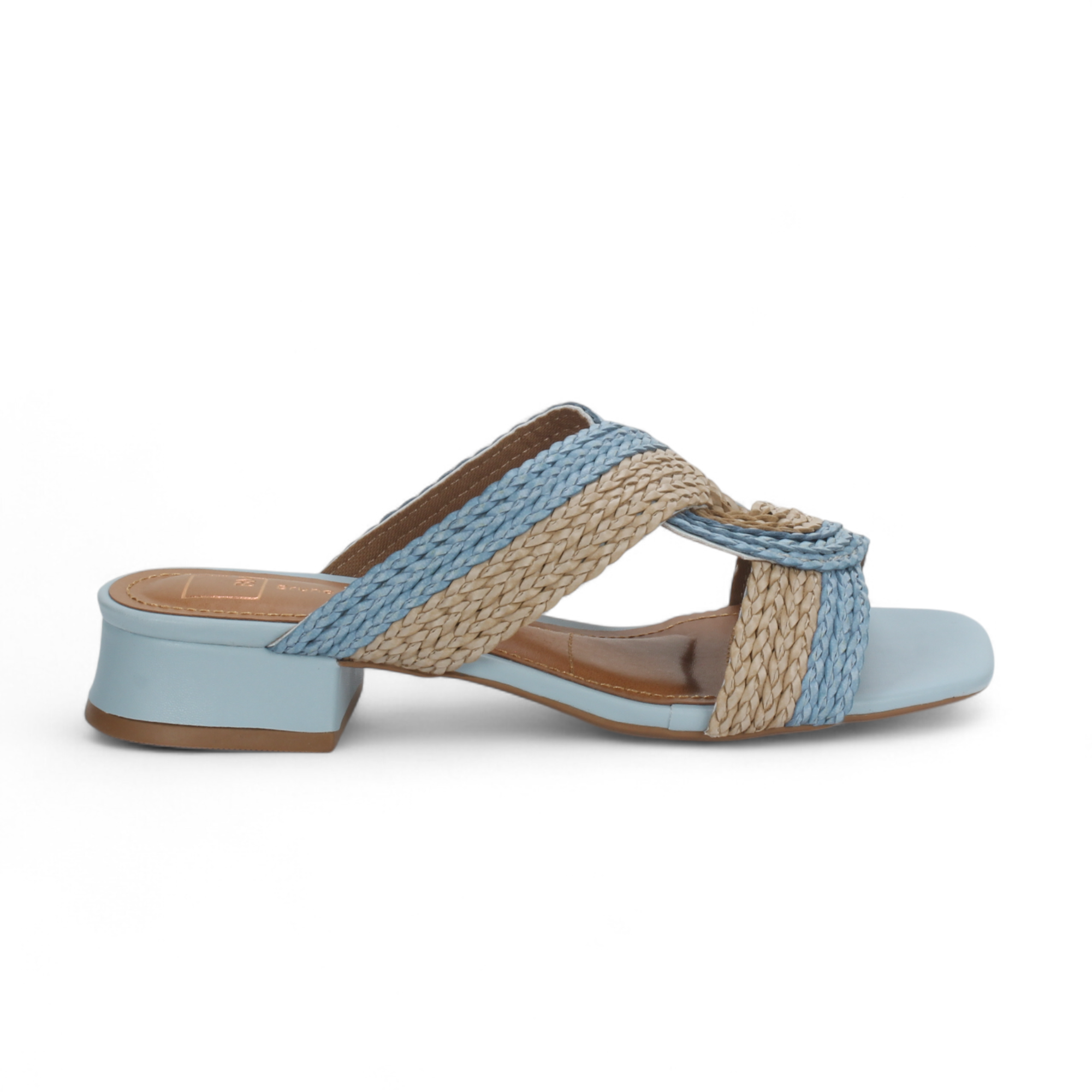 Bruno Menegatti Verina Sandals Straw - Blue Cream