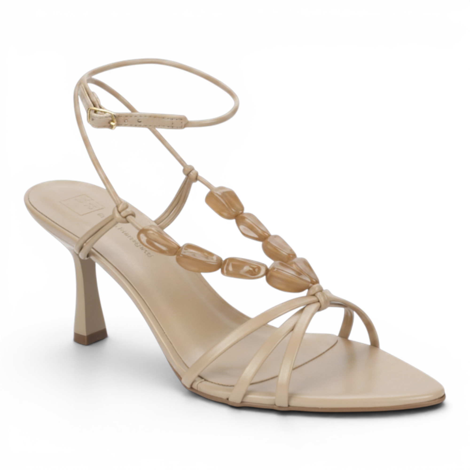Bruno Menegatti Camila Beaded Dress Sandal - Nude