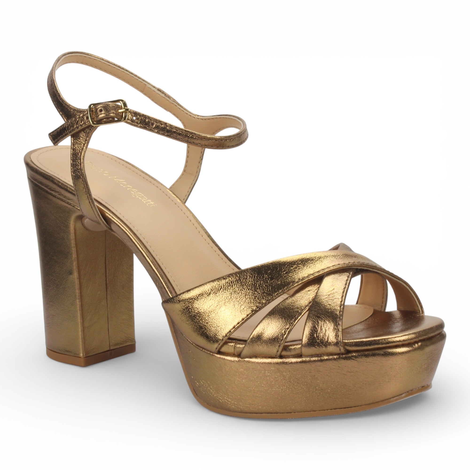 Bruno Menegatti Adelle Leather Dress Sandal - Bronze