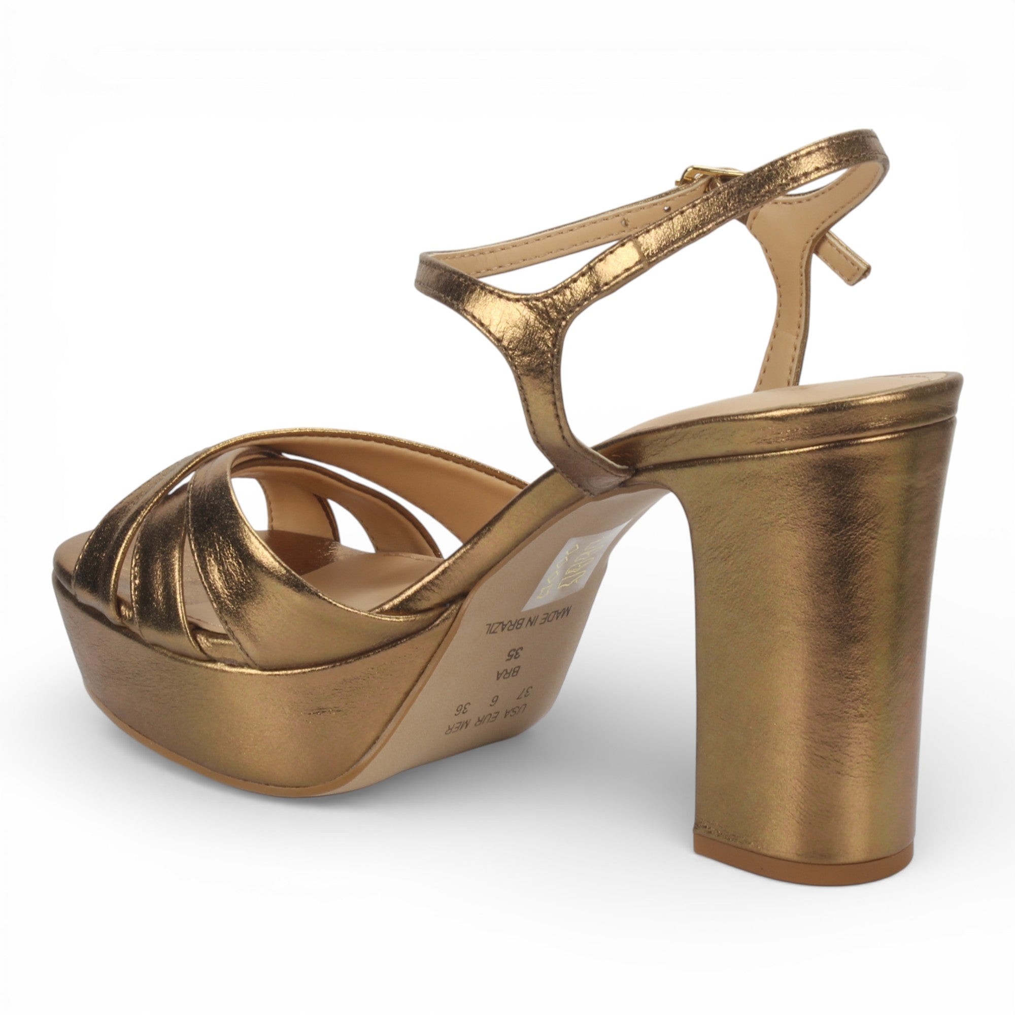 Bruno Menegatti Adelle Leather Dress Sandal - Bronze