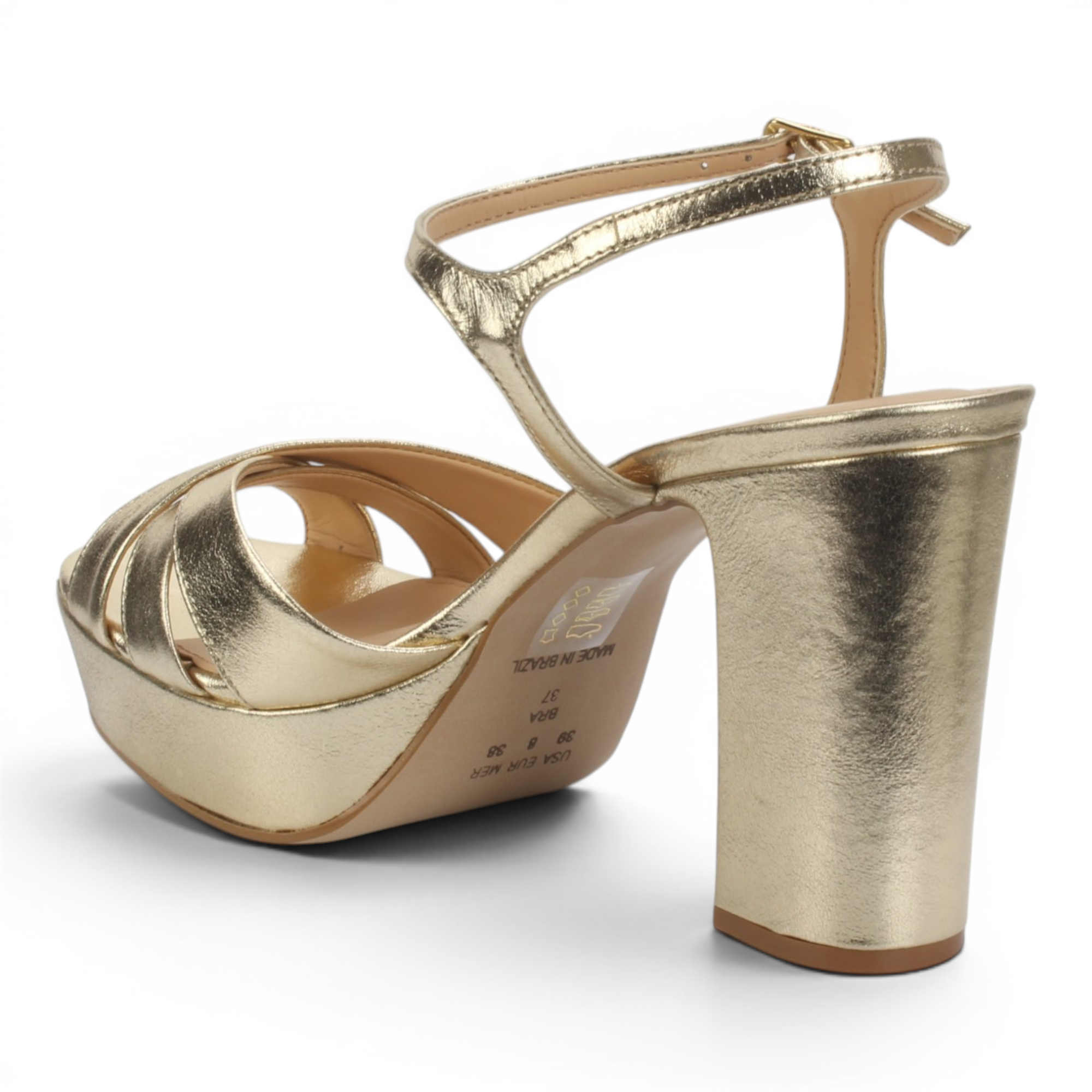 Bruno Menegatti Adelle Leather Dress Sandal - Gold