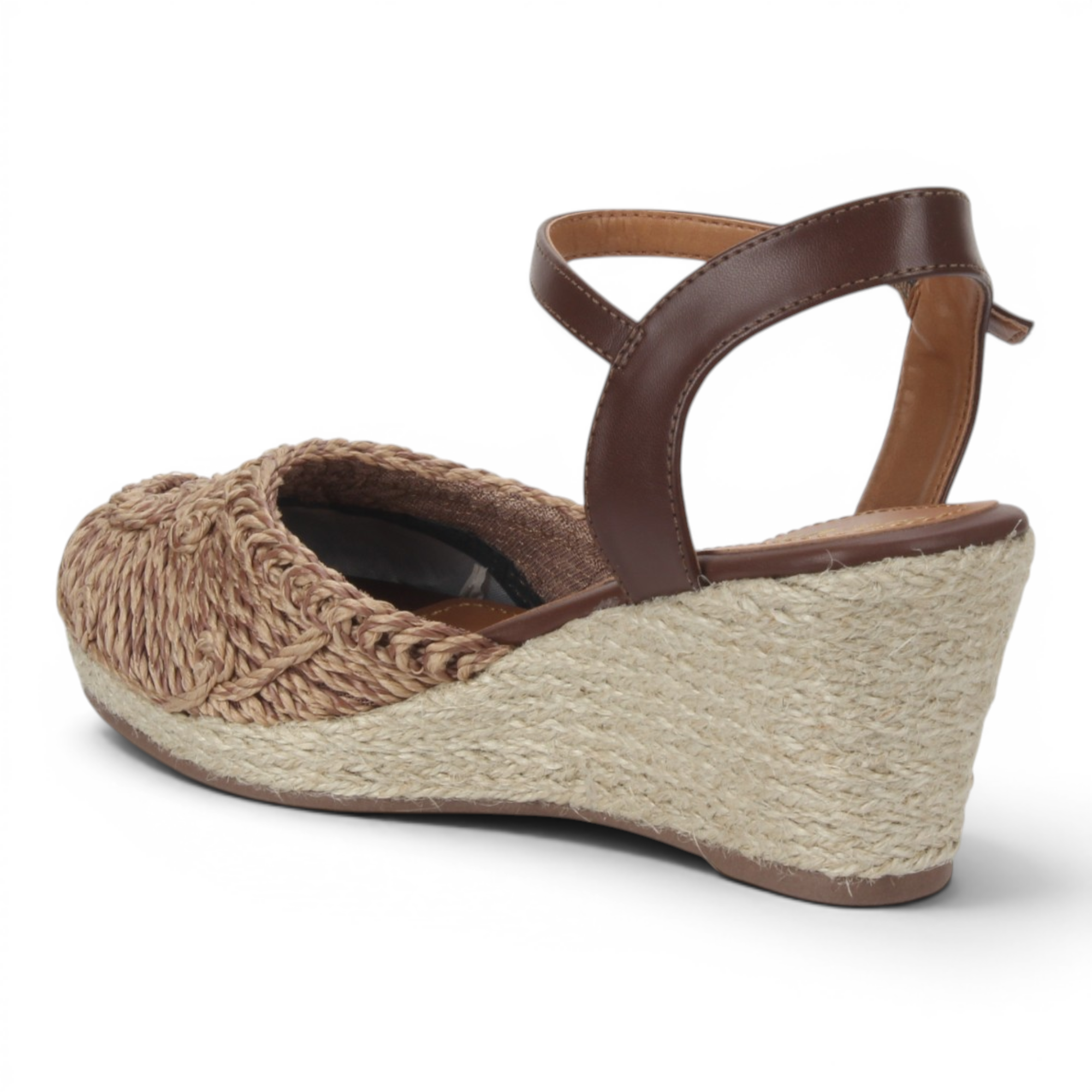 Love Rio Thara Espadrille Crochet Wedge - Chocolate Mousse