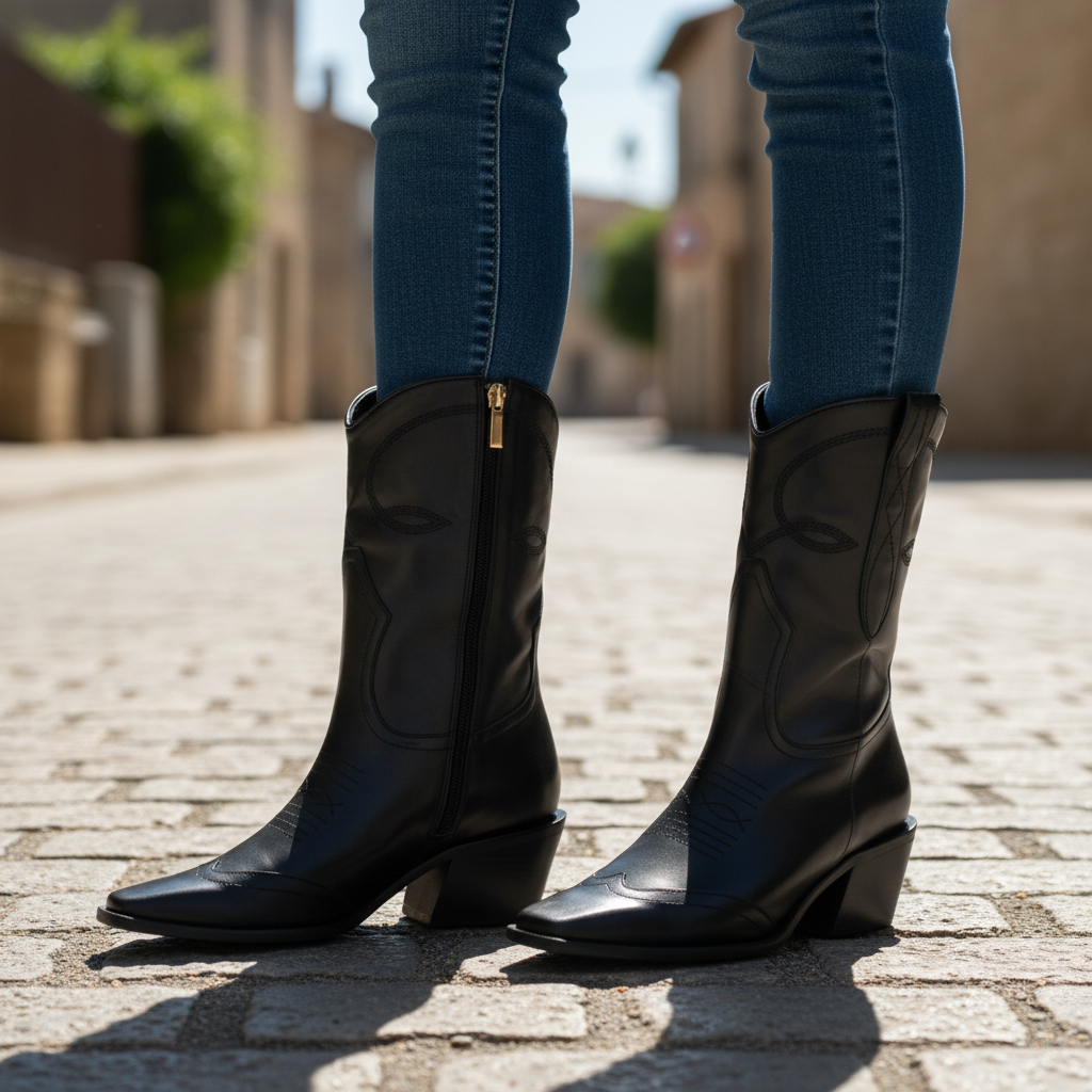 Carrano Leather Classic Boot - Black