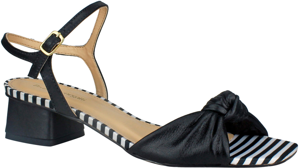 Bruno Menegatti Leather Sandal  - Black