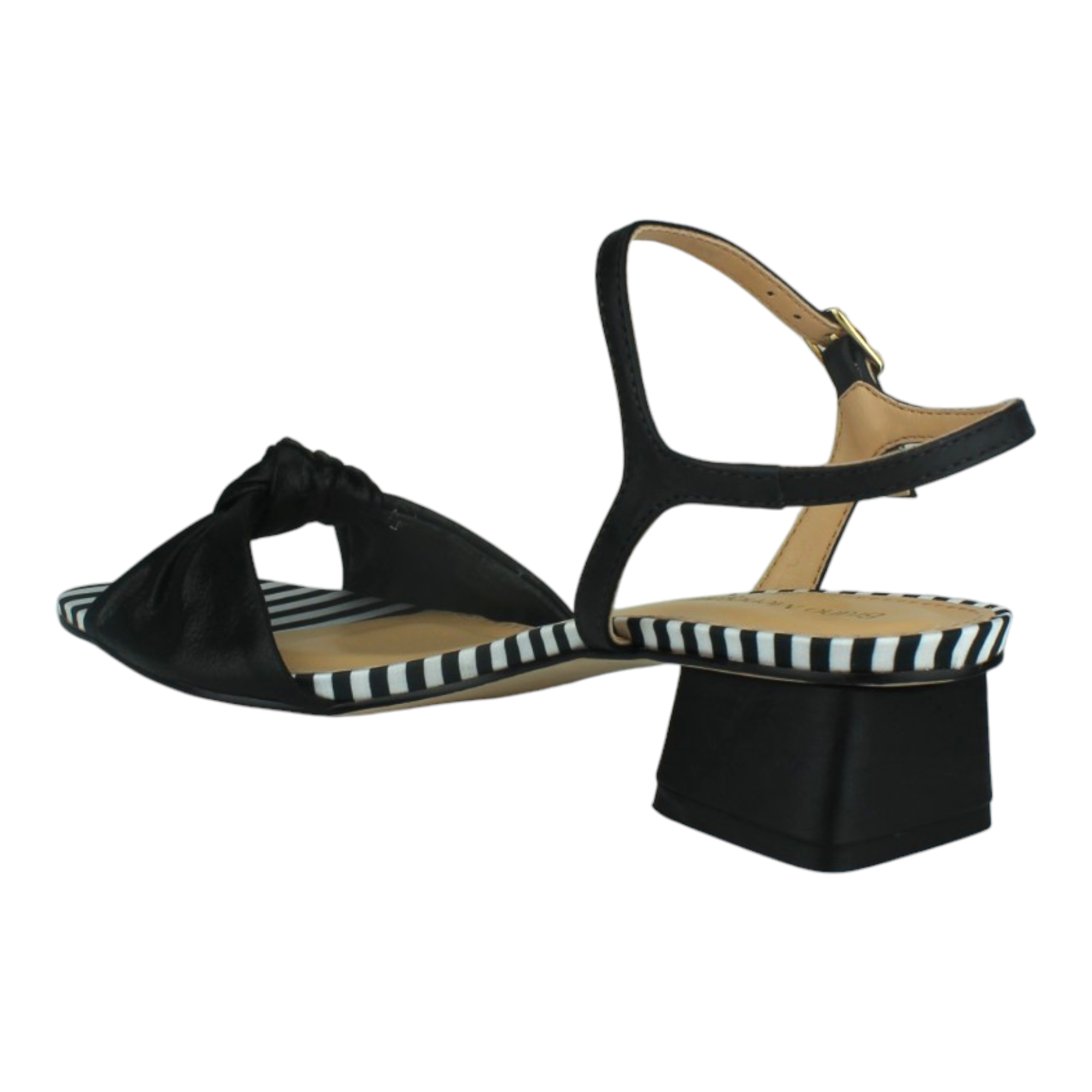 Bruno Menegatti Leather Sandal  - Black/White