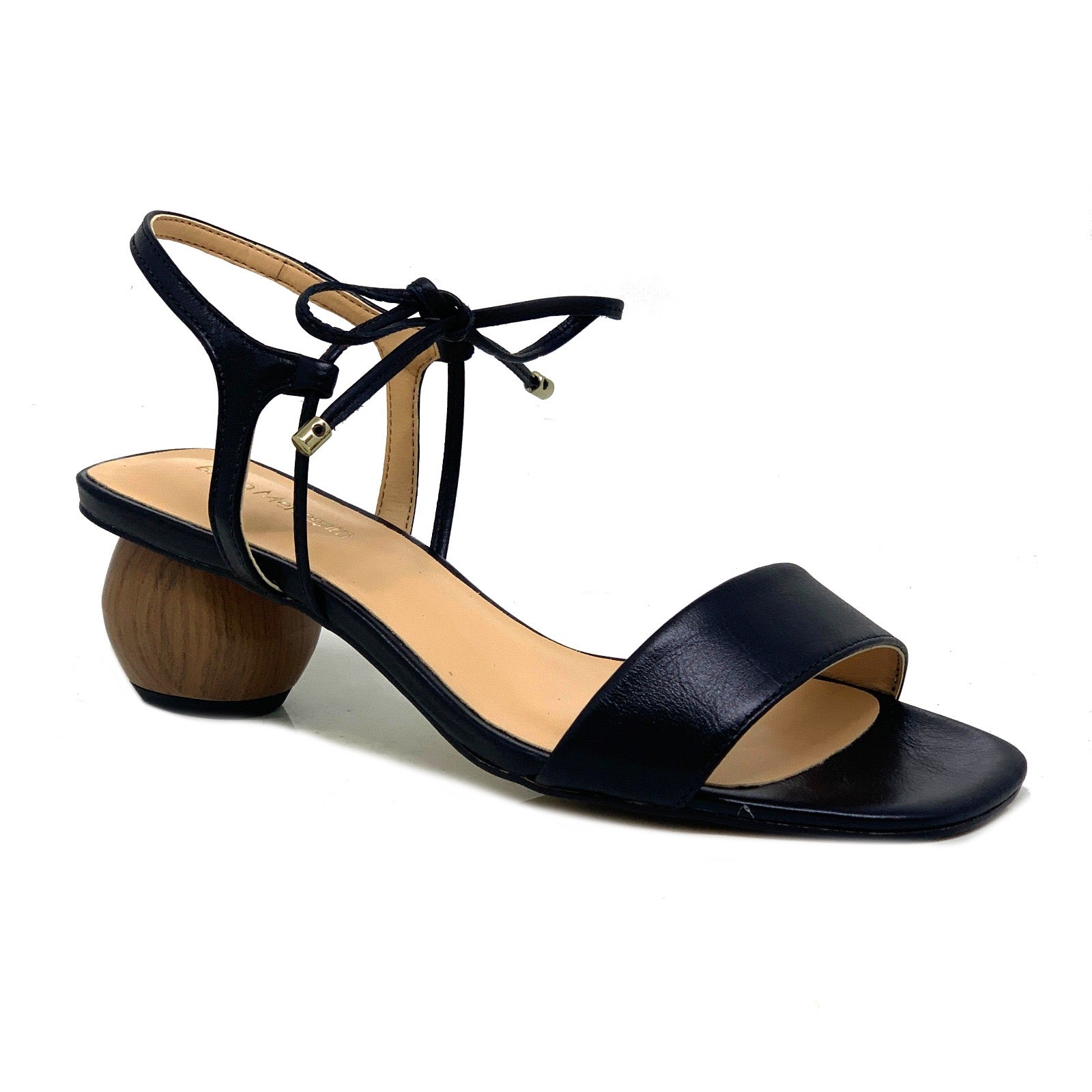 Bruno Menegatti Annette Leather Sandal - Black
