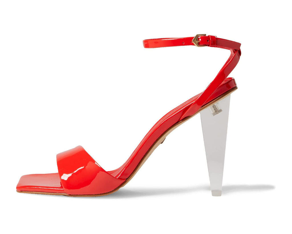 Carrano Sky Clear Heel Sandal Patent Leather - Red