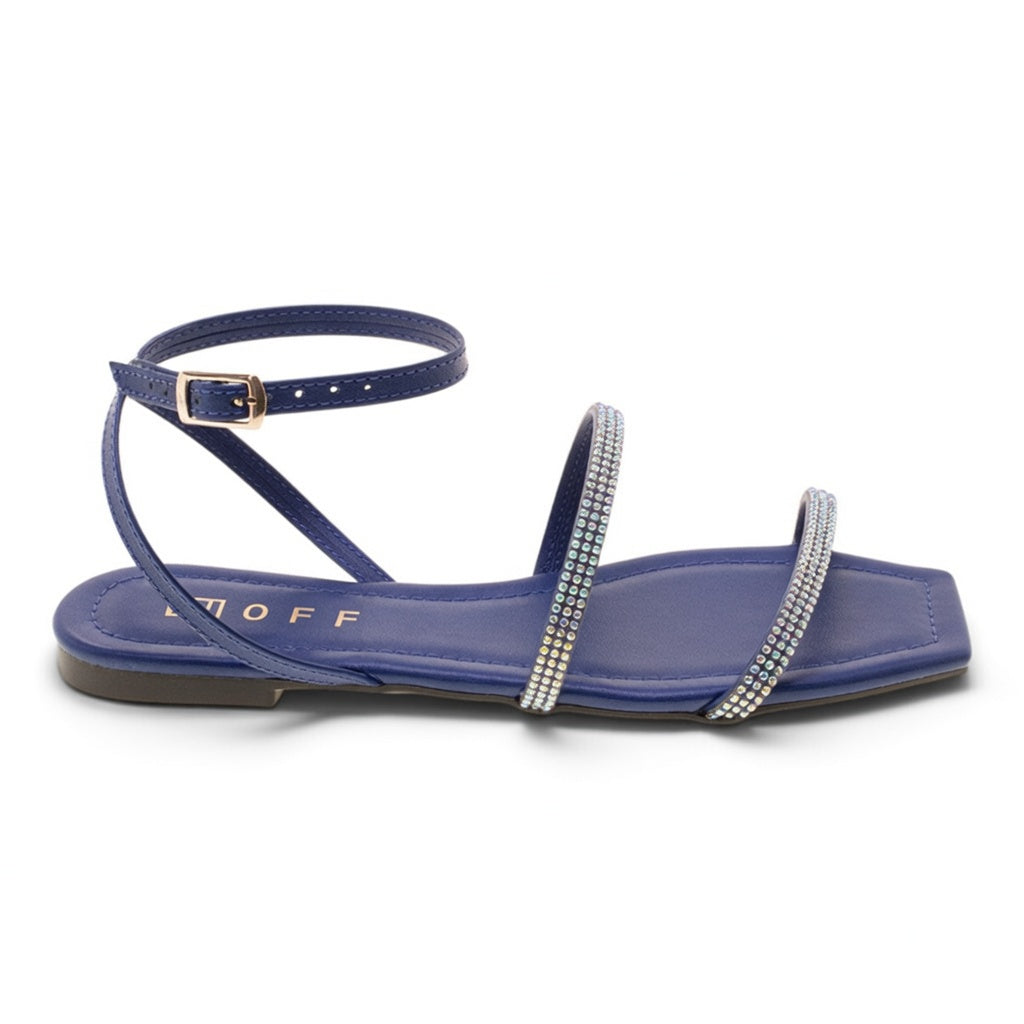 Offline Embellished Flat Sandals - Navy