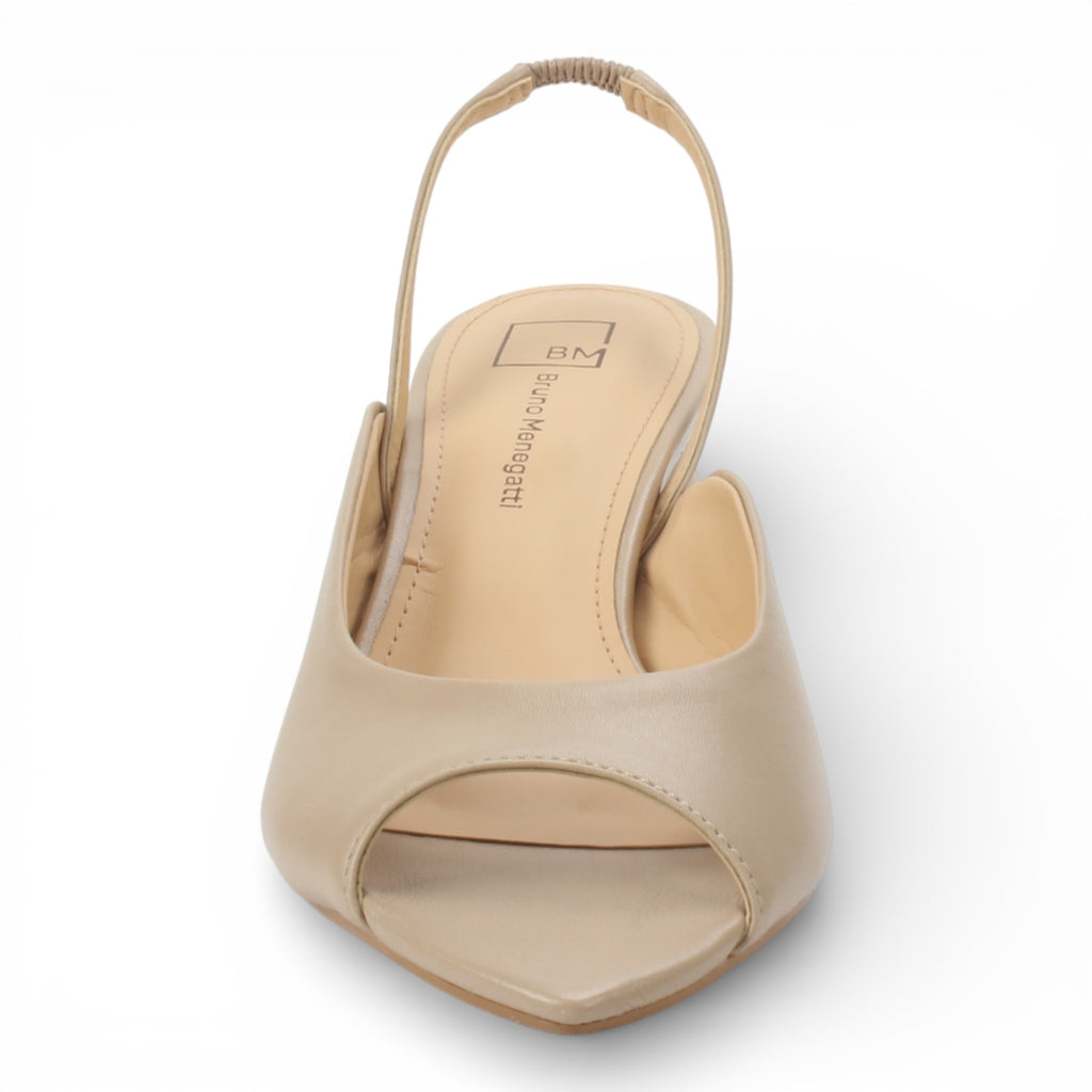 Bruno Menegatti Annie Sling back Leather Pump - Nude