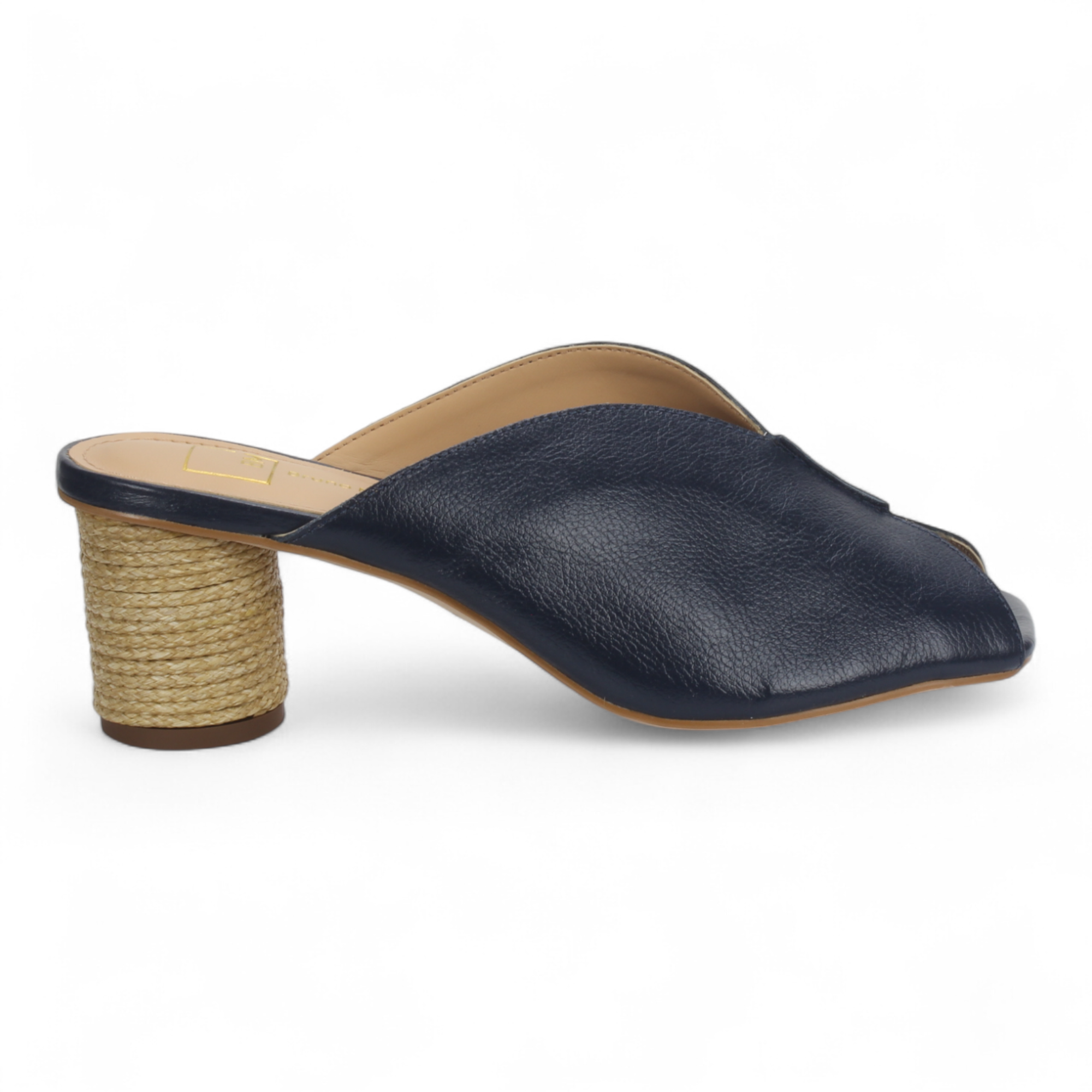 Bruno Menegatti Sophie Mule Slide Sandal Leather - Navy
