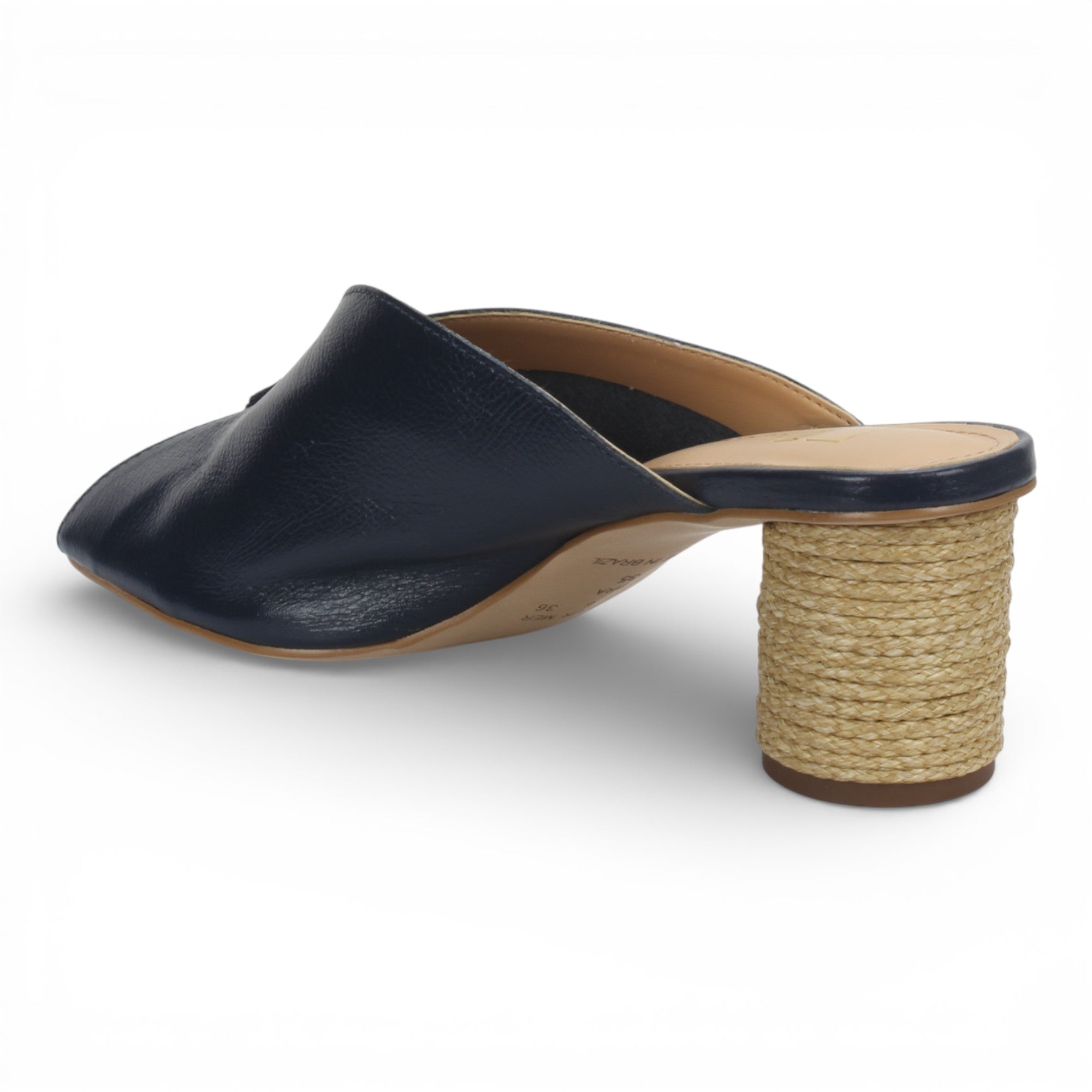 Bruno Menegatti Sophie Mule Slide Sandal Leather - Navy