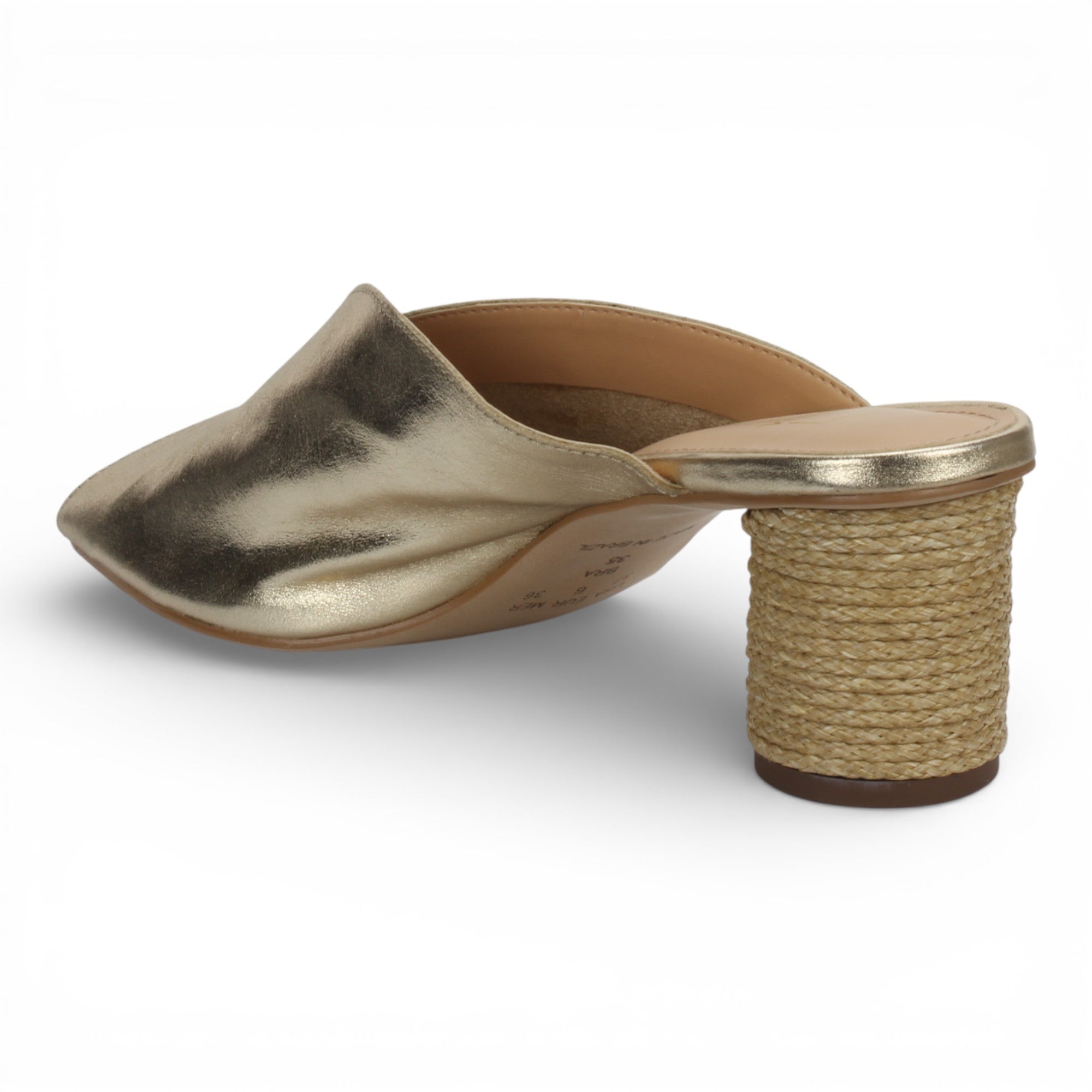 Bruno Menegatti Sophie Mule Slide Sandal Leather - Gold