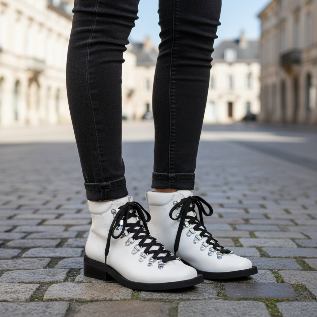 Carrano Ida Leather Boot - White