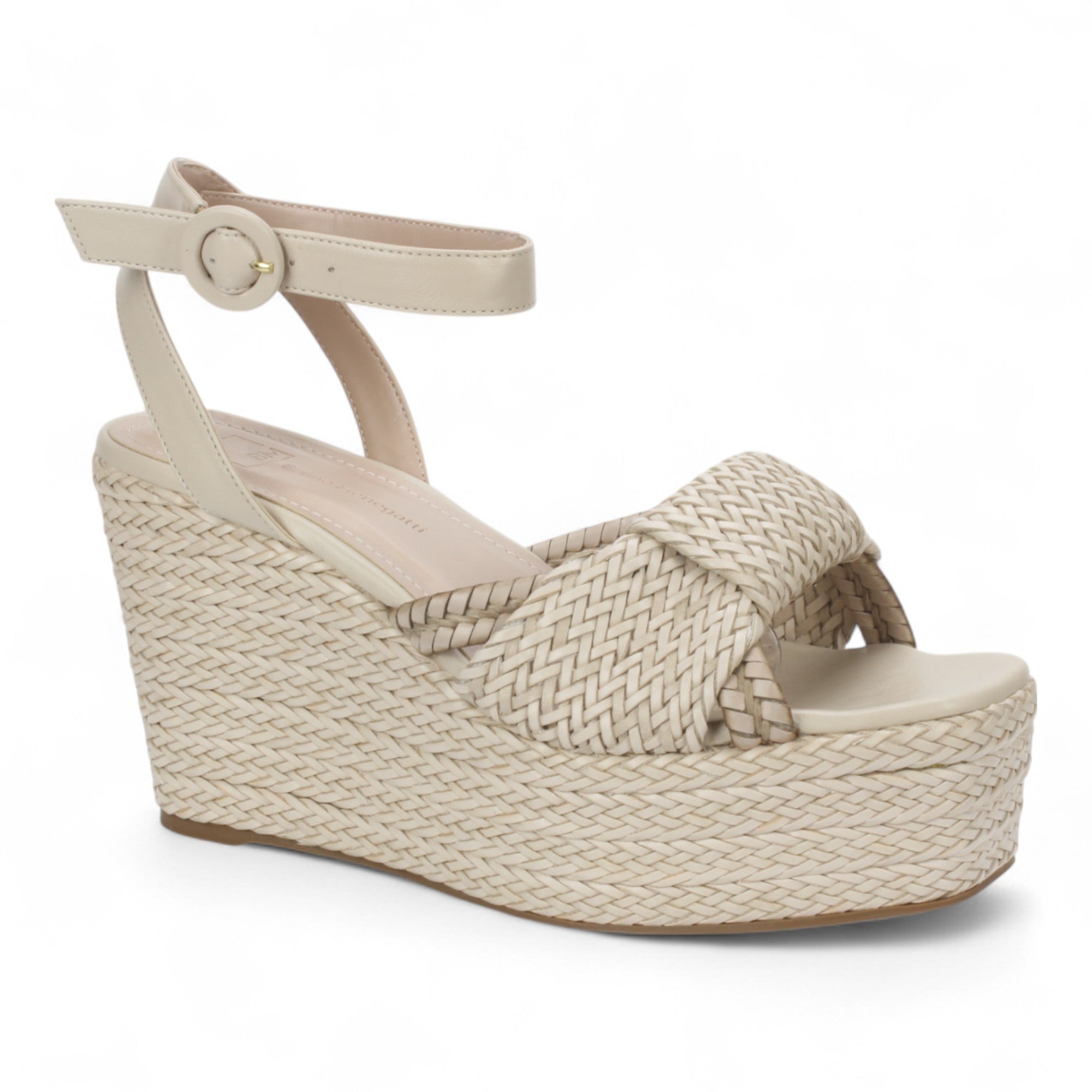 Bruno Menegatti Joan Leather Wedge Woven - Off White