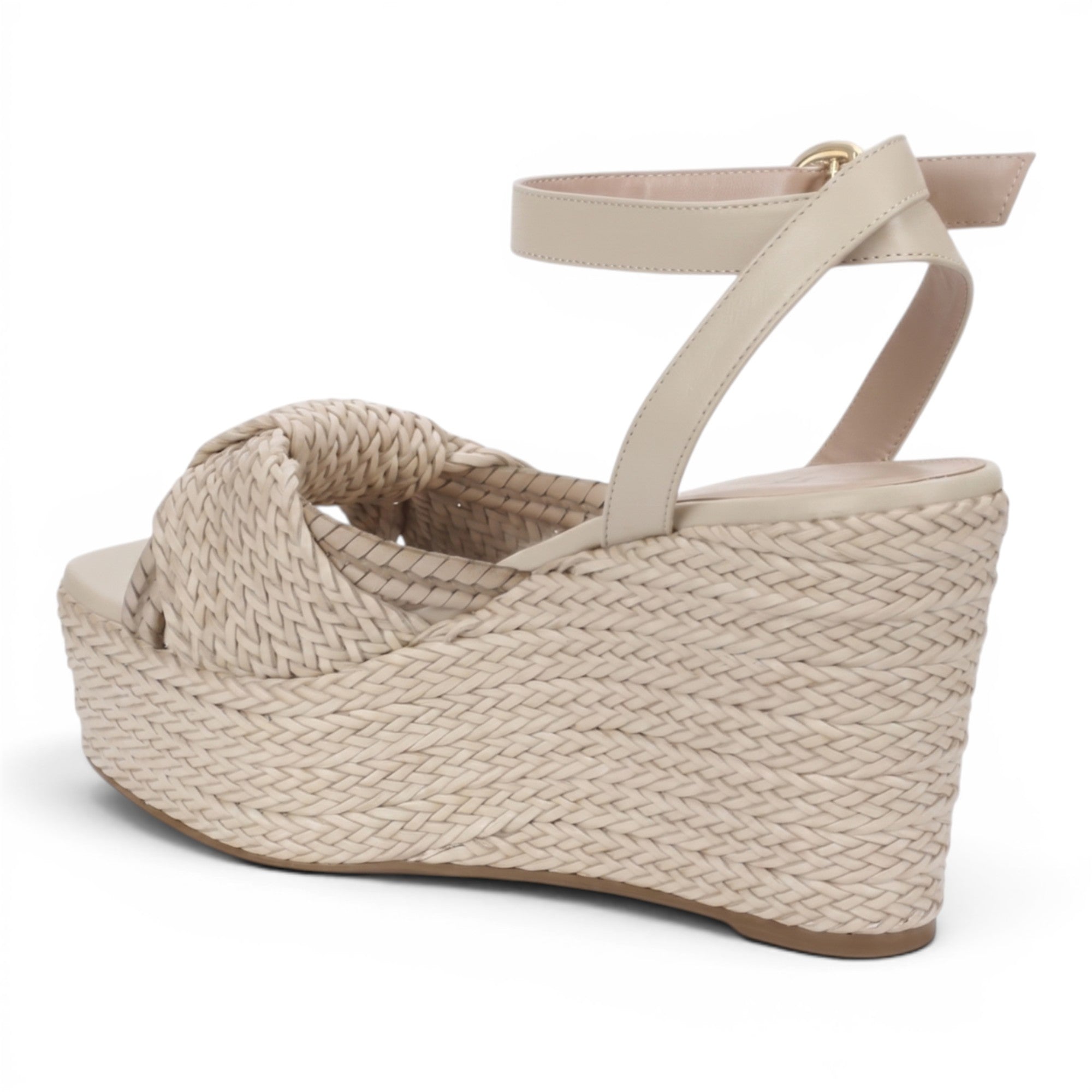 Bruno Menegatti Joan Leather Wedge Woven - Off White