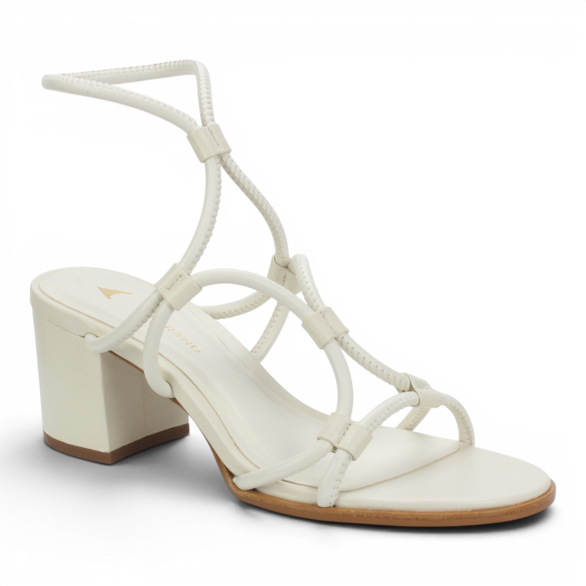 Carrano Ayla Leather Ankle Strap Sandal - Milk