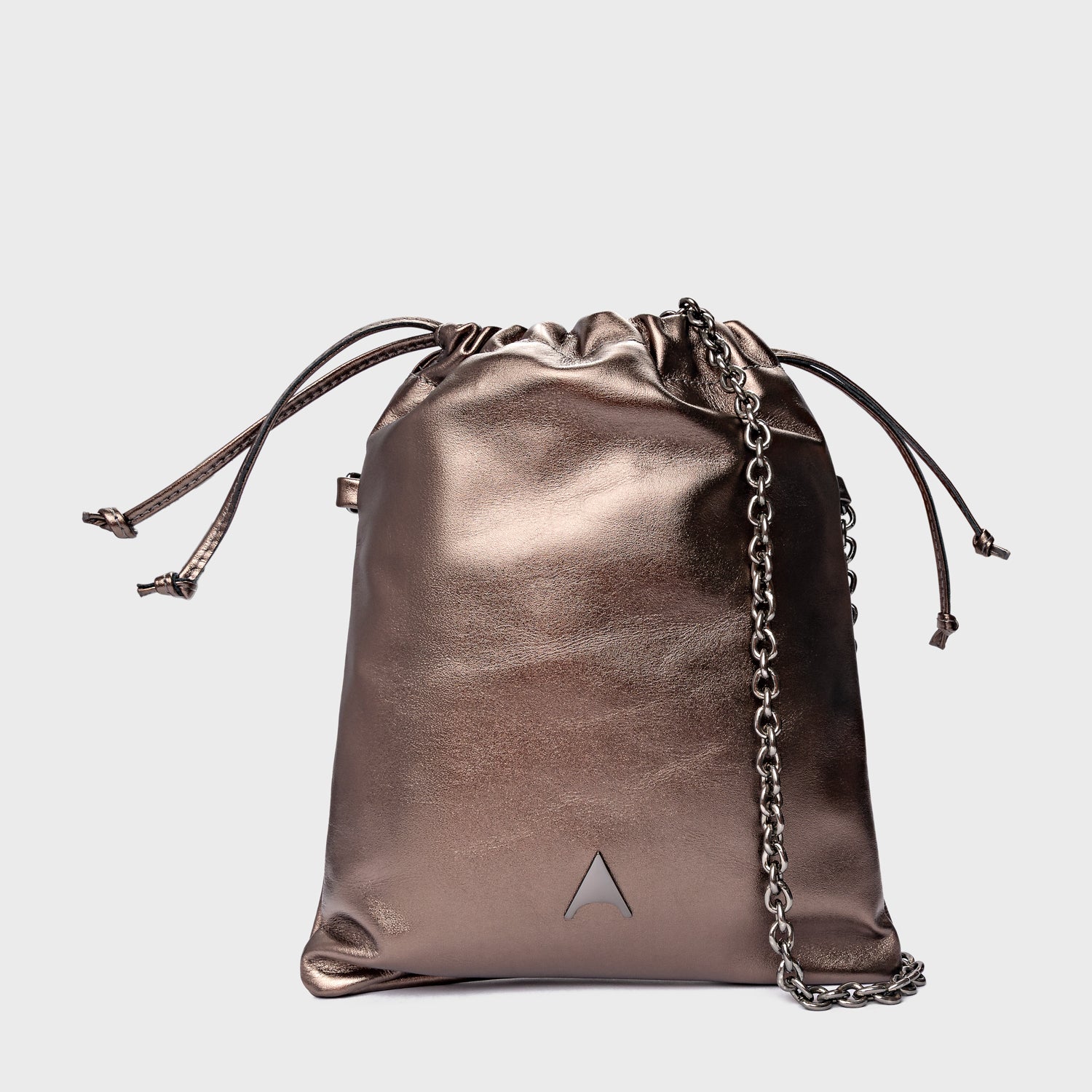 Carrano Metal Cross Body Bag - Old Silver